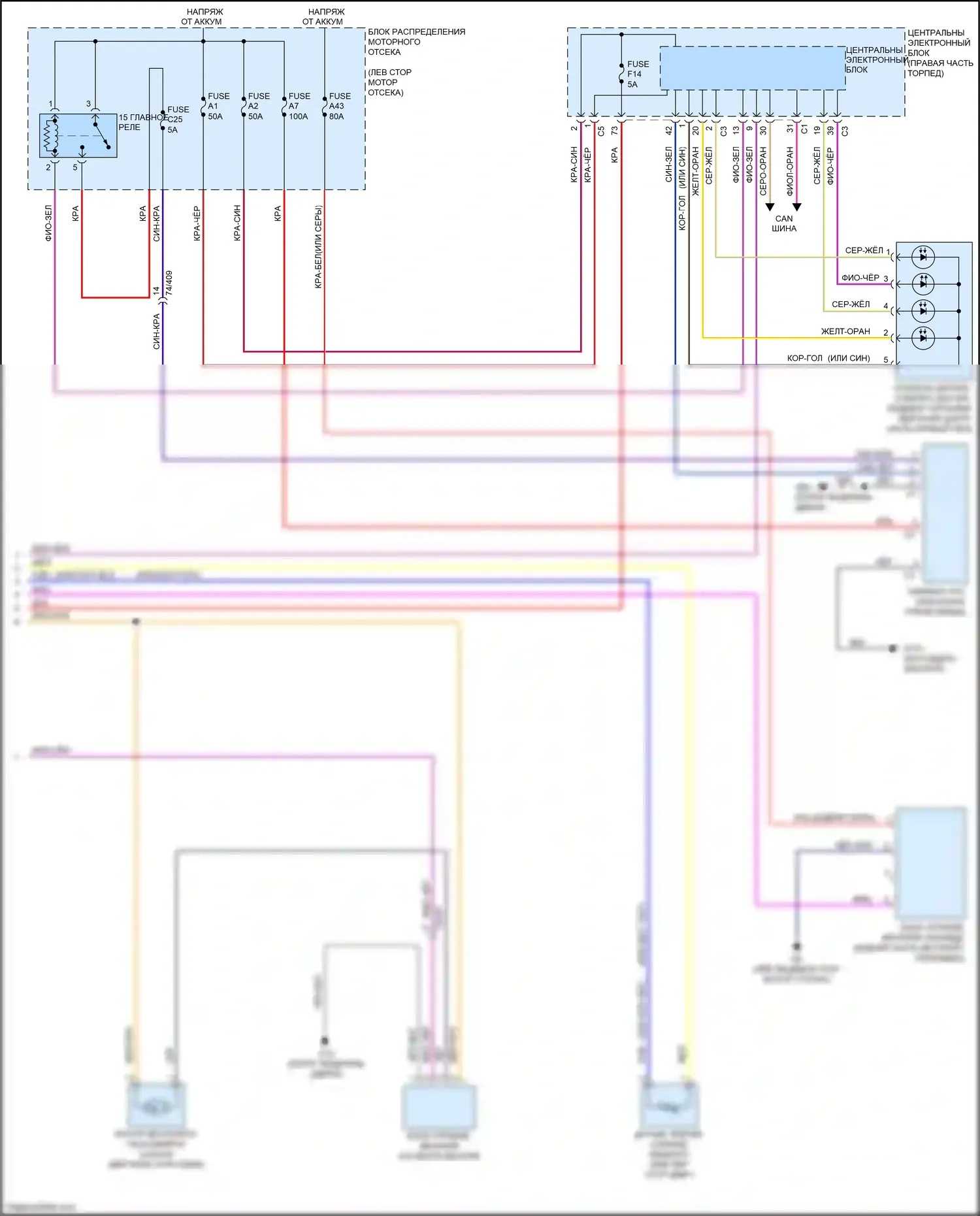 S60 Volvo II рестайлинг (2013-2018): Электросхема климат контроля (2 из 2) 