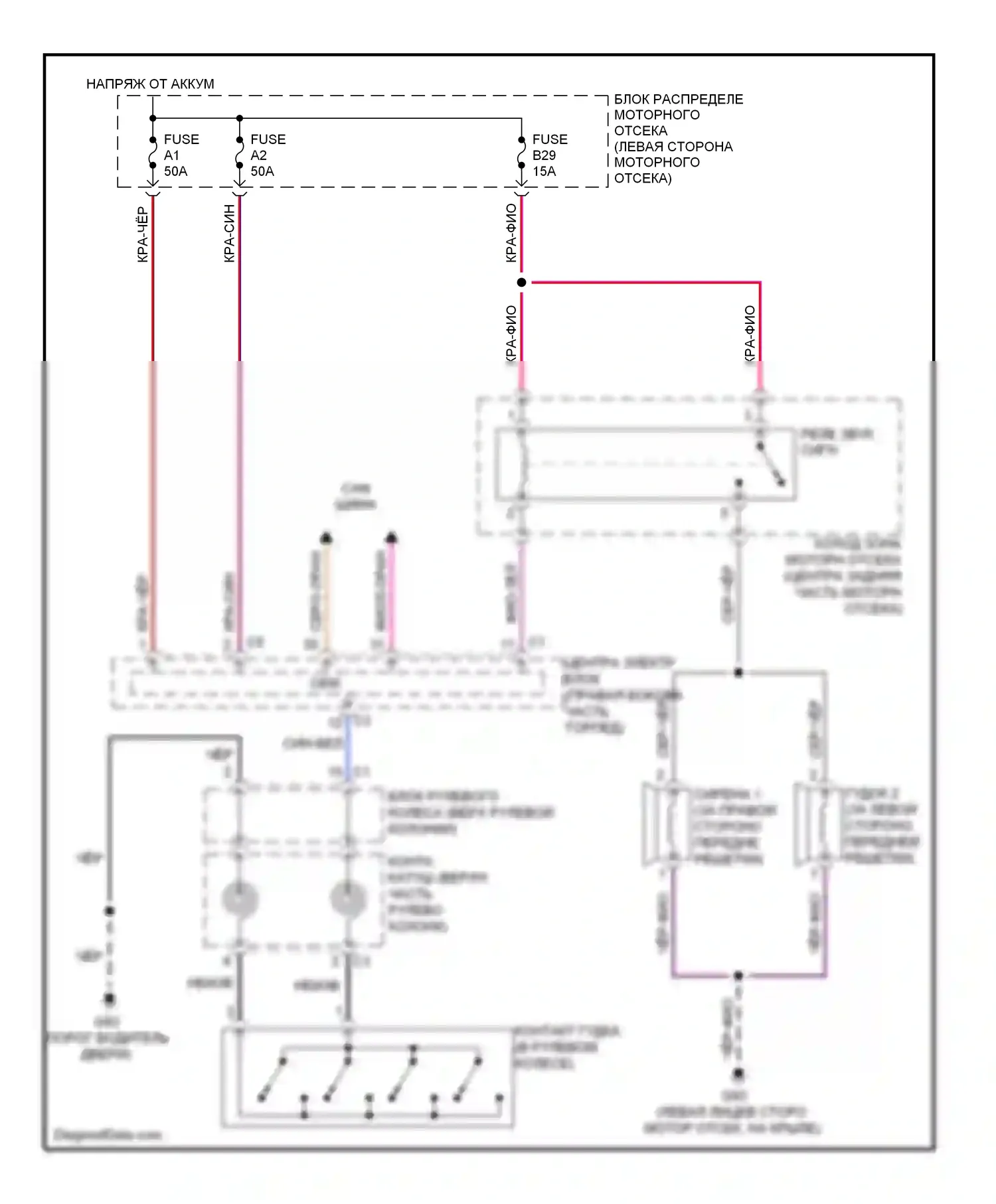 S60 Volvo II (2010-2013): Электросхема клаксона 