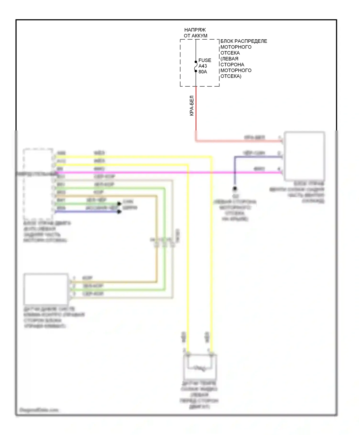 S60 Volvo II (2010-2013): Электросхема вентилятора охлаждения 