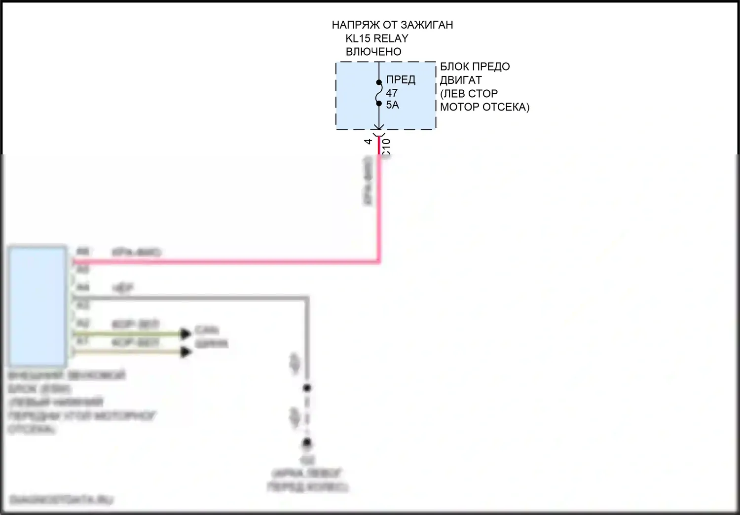 S60 Volvo III (2018-2024): Электросхема активных управление кузовом и подвеской 