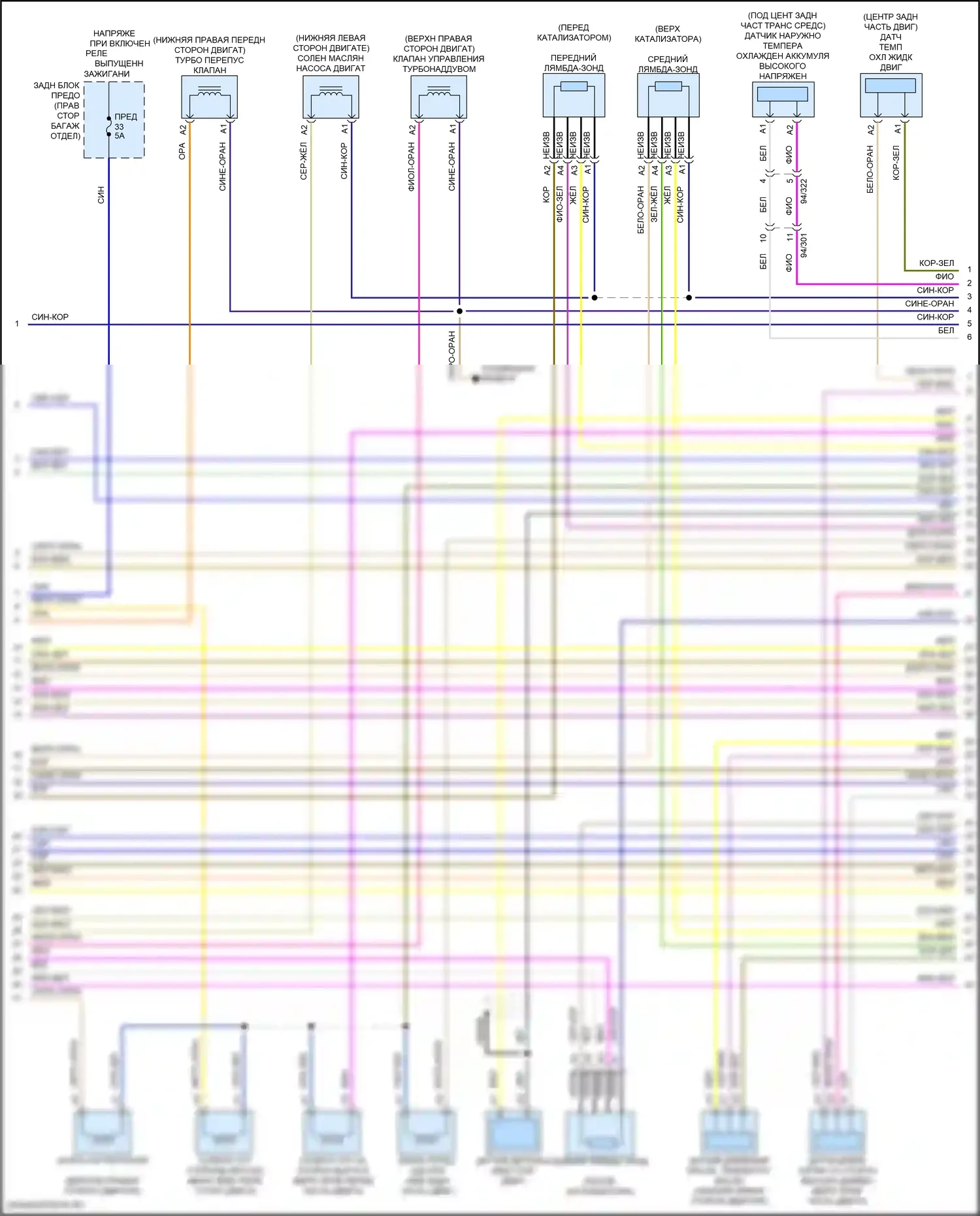 S60 Volvo III (2018-2024): Электросхема двигателя 2.0л турбонаддув гибрид (8 из 9) 