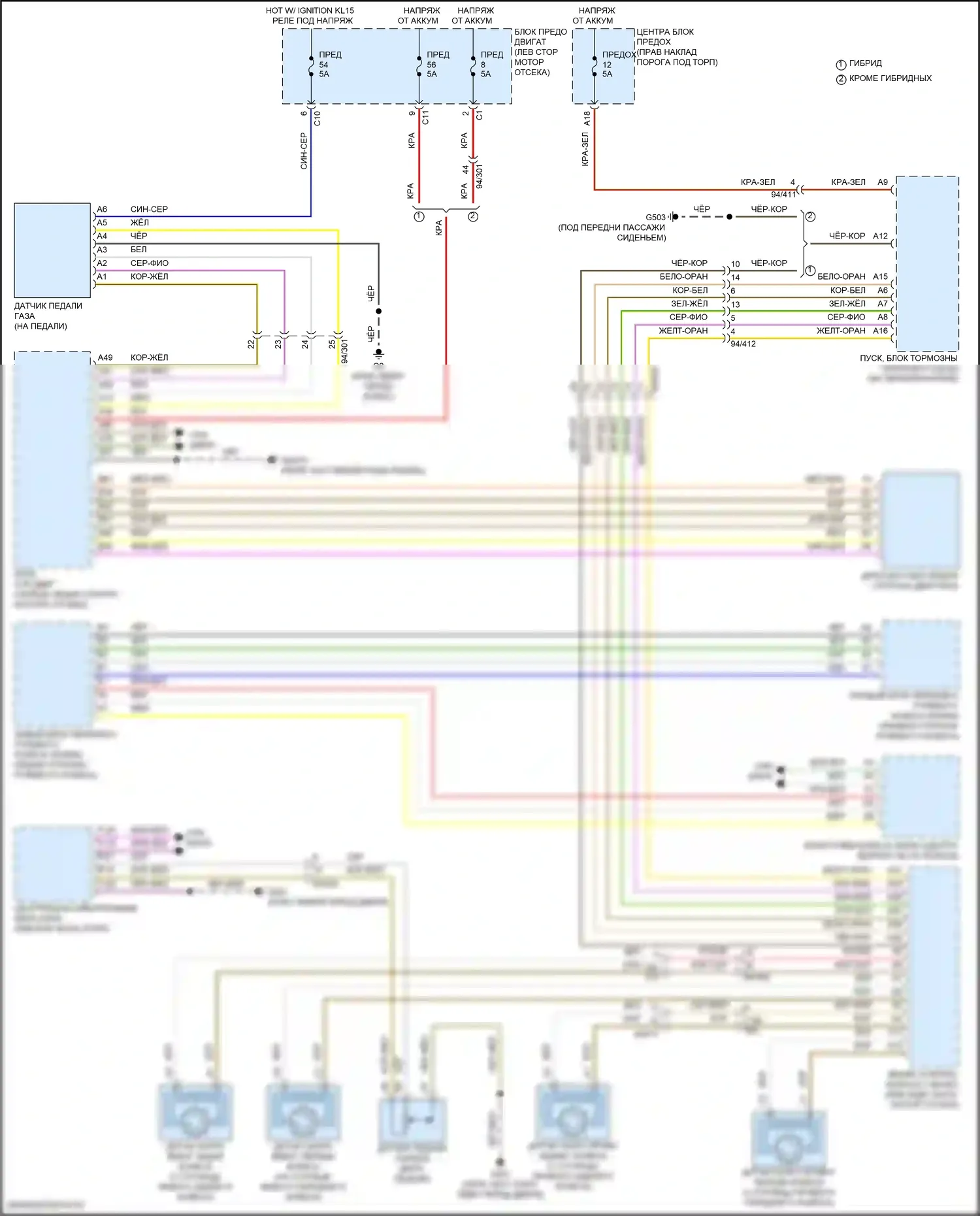 S60 Volvo III (2018-2024): Электросхема круиз-контроля 