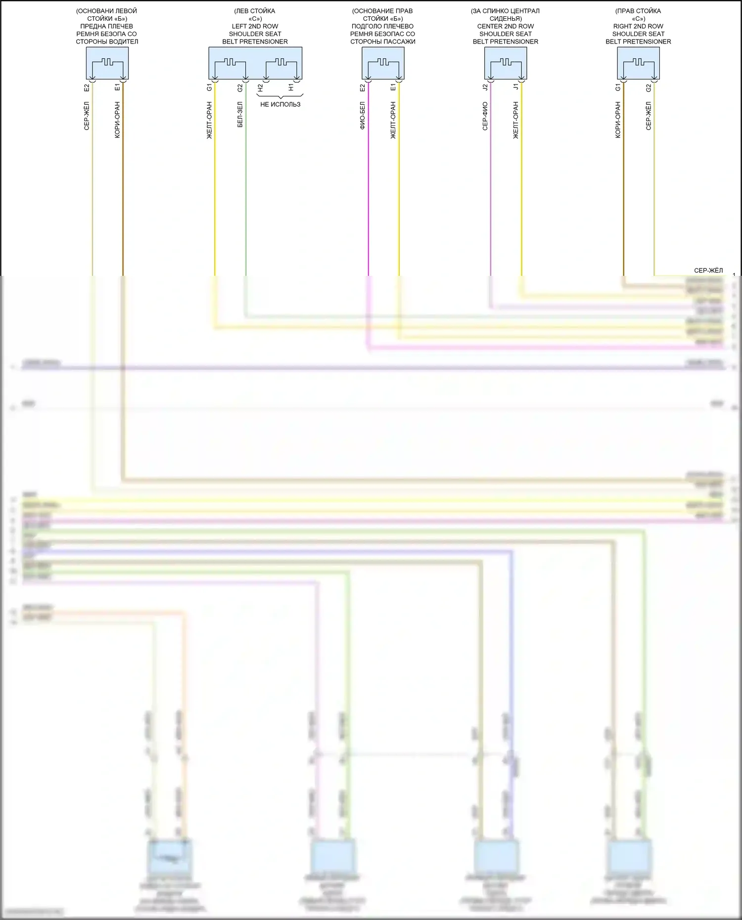 S60 Volvo III (2018-2024): Электросхема подушек безопасности (4 из 5) 