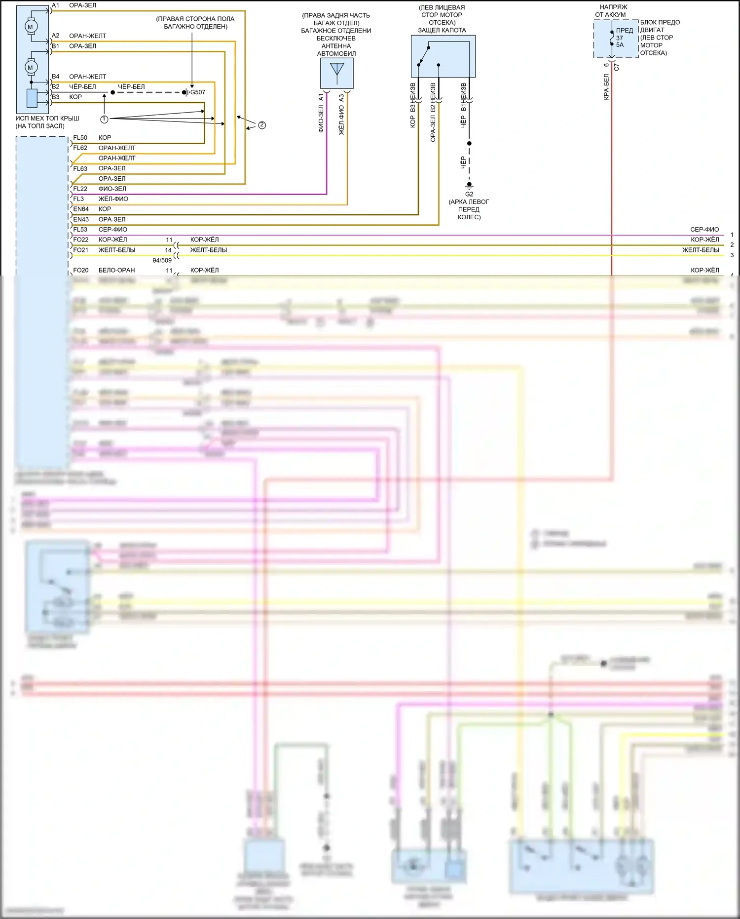 S60 Volvo III (2018-2024): Сигнализации электросхема (2 из 3) 