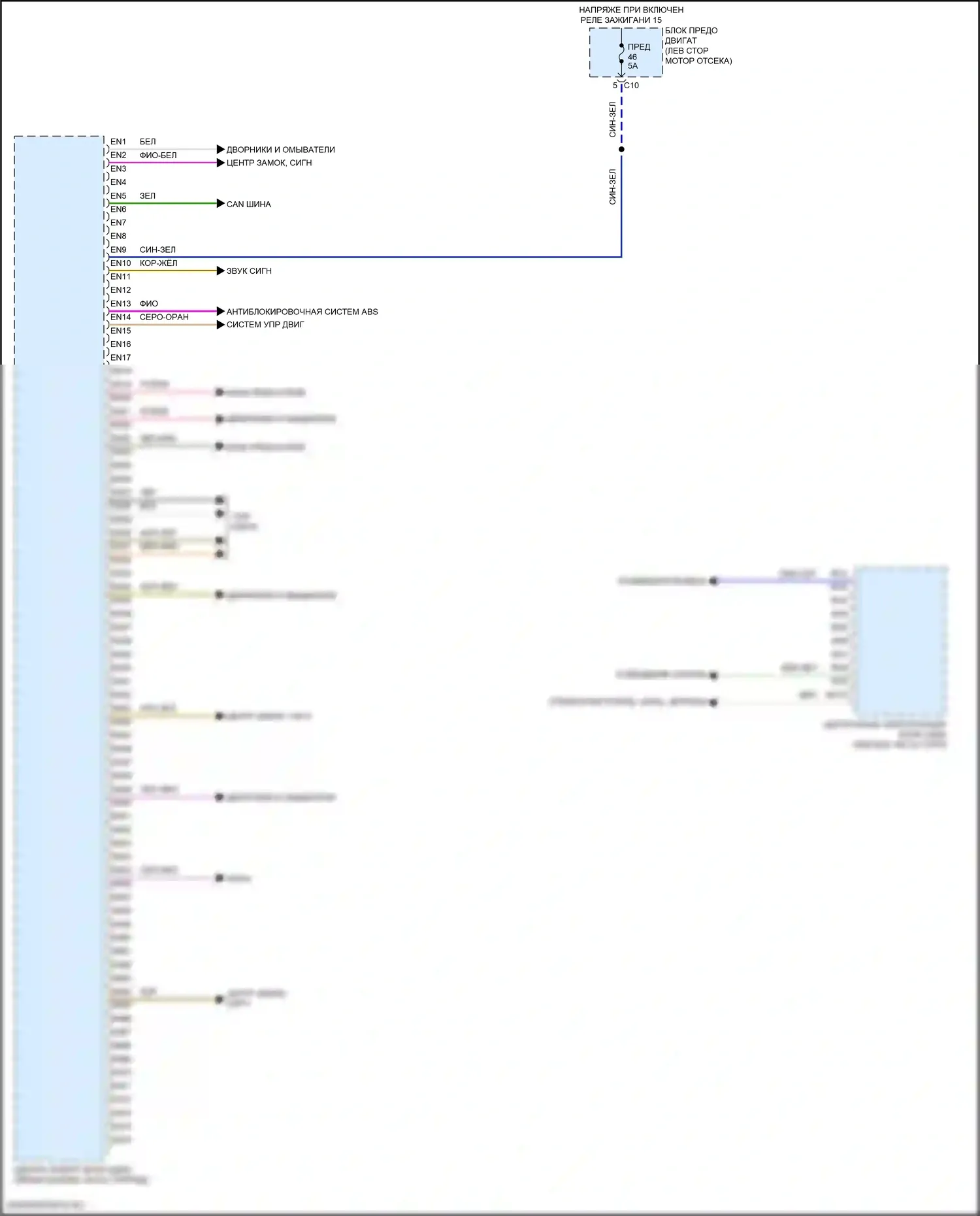 S90 Volvo II рестайлинг (2020-2024): Электросхема блоков управления кузовом (2 из 2) 