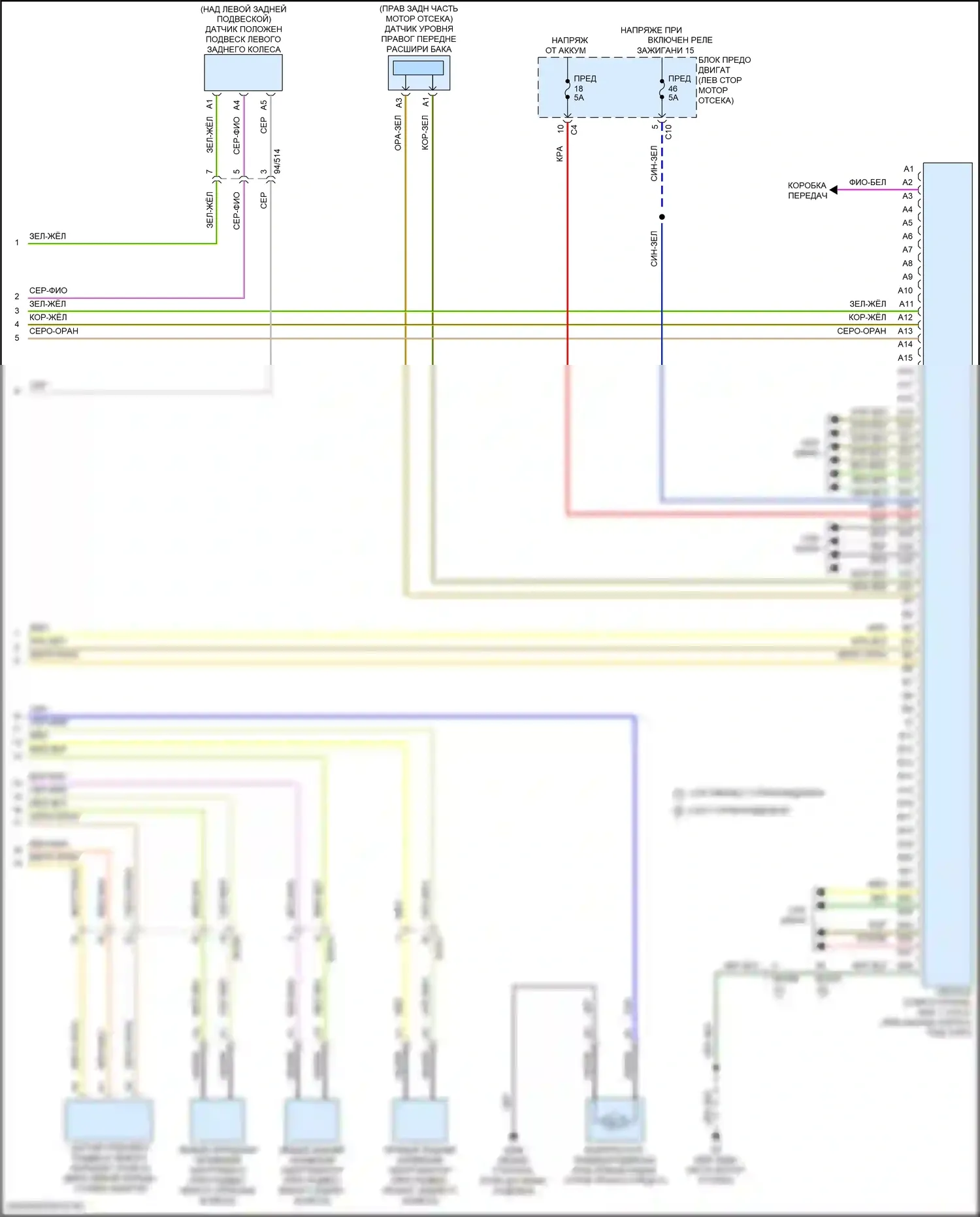 S90 Volvo II рестайлинг (2020-2024): Электросхема электронной подвески (2 из 2) 