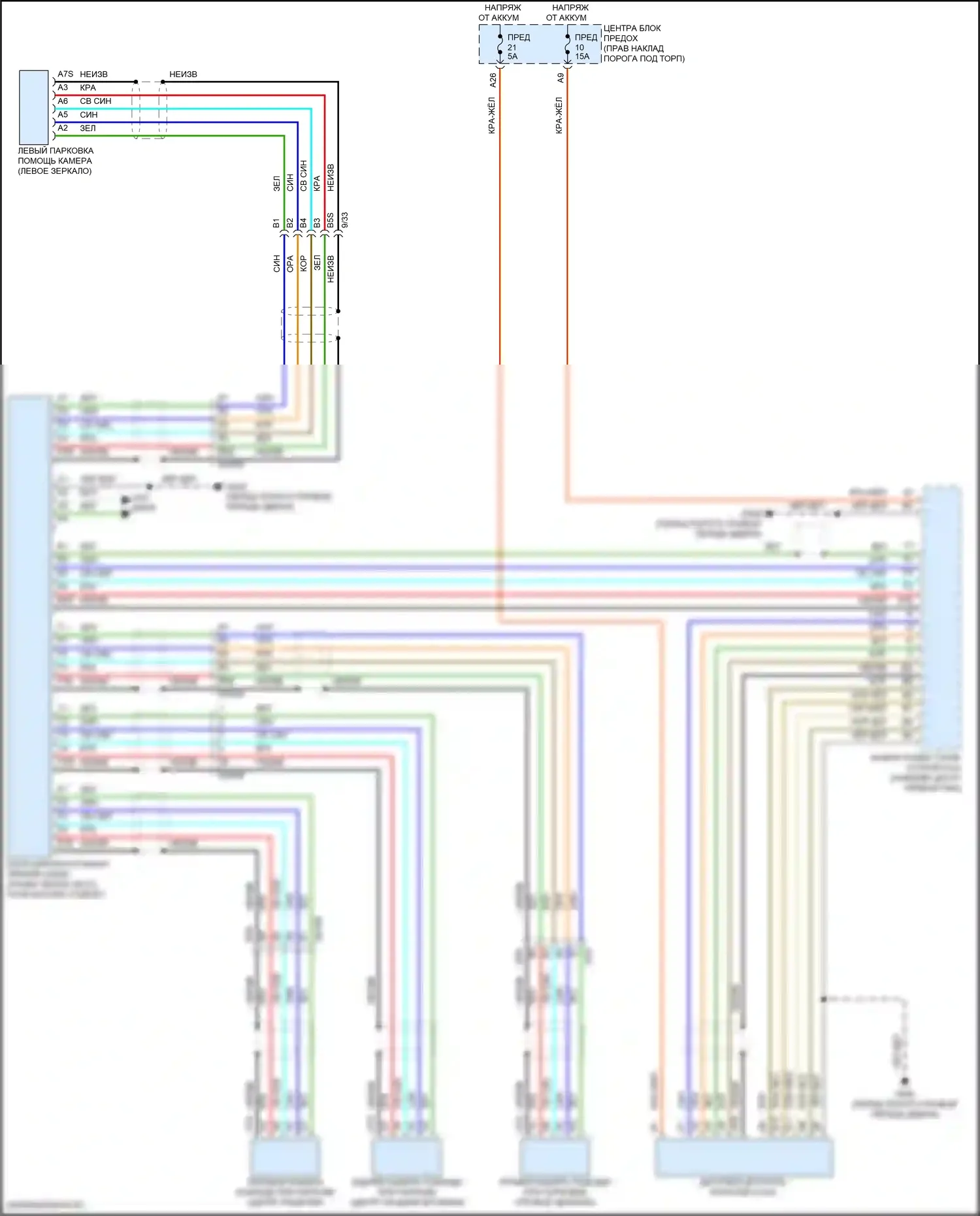 S90 Volvo II рестайлинг (2020-2024): Электросхема парковочной камеры 