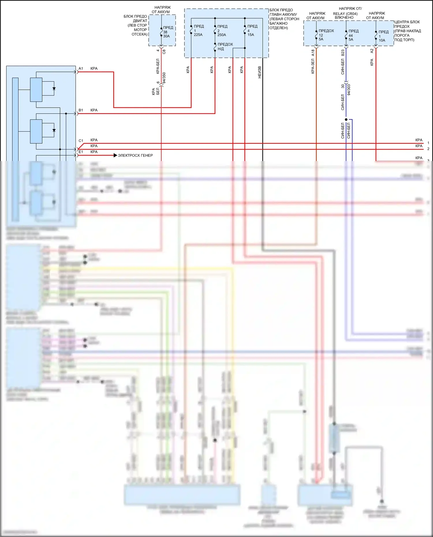 S90 Volvo II рестайлинг (2020-2024): Электросхема стартера (1 из 2) 