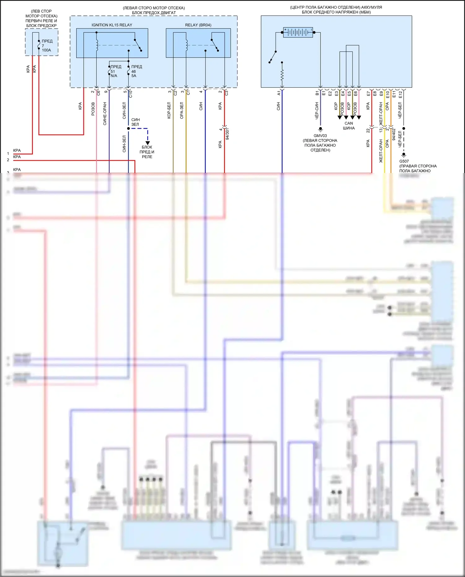 S90 Volvo II рестайлинг (2020-2024): Электросхема стартера (2 из 2) 