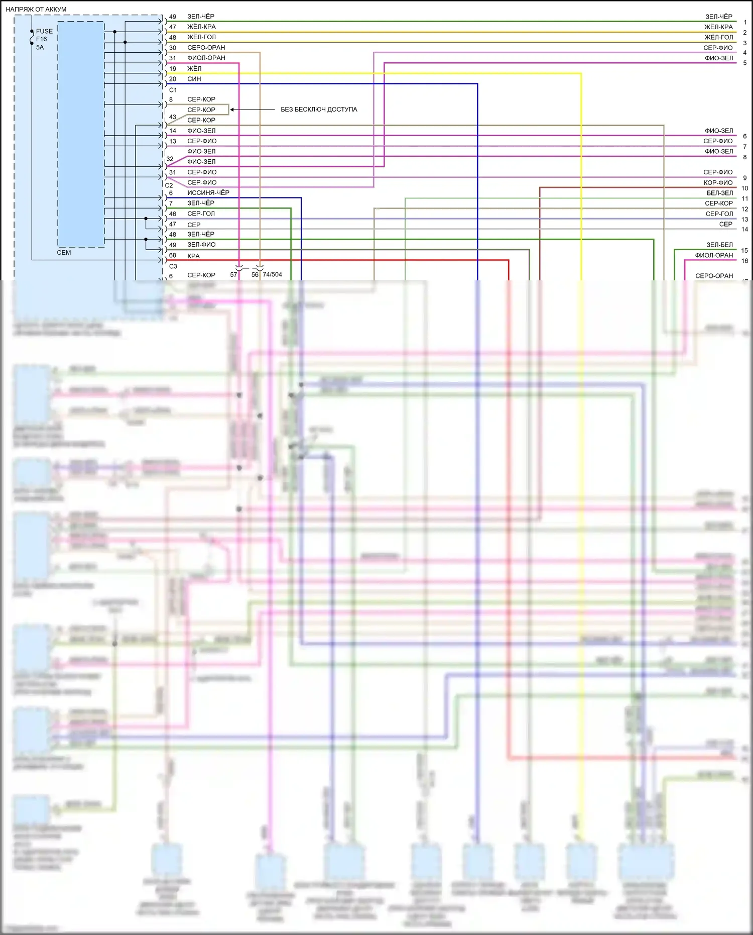 V60 Cross Country Volvo I (2014-2018): Can шина электросхема (1 из 3) 