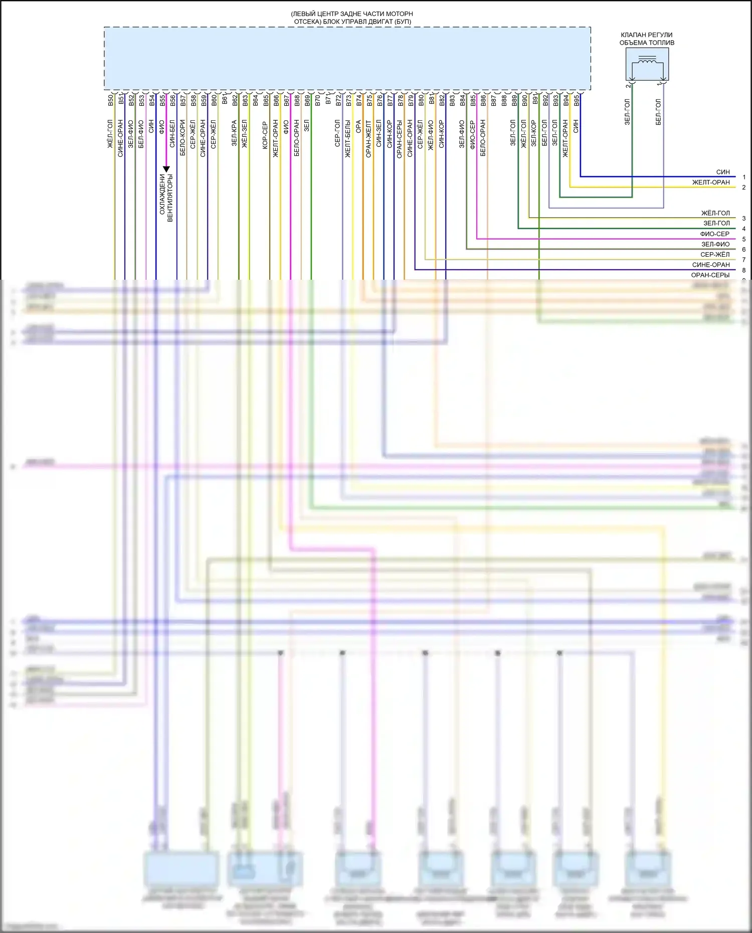 V60 Cross Country Volvo I (2014-2018): Электросхема двигателя 2.0л турбо (4 из 6) 