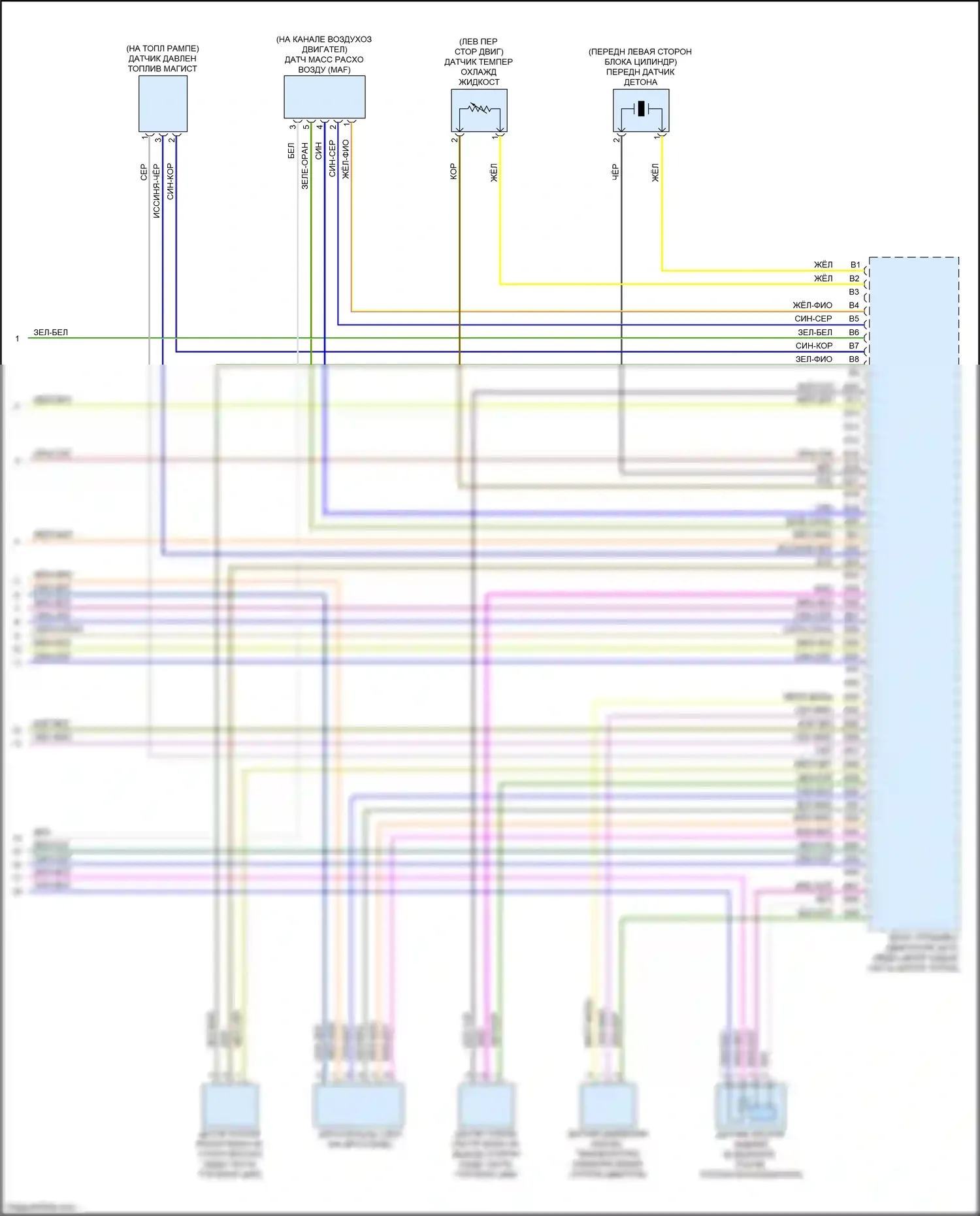 V60 Cross Country Volvo I (2014-2018): Электросхема двигателя 2.0л турбо (6 из 6) 