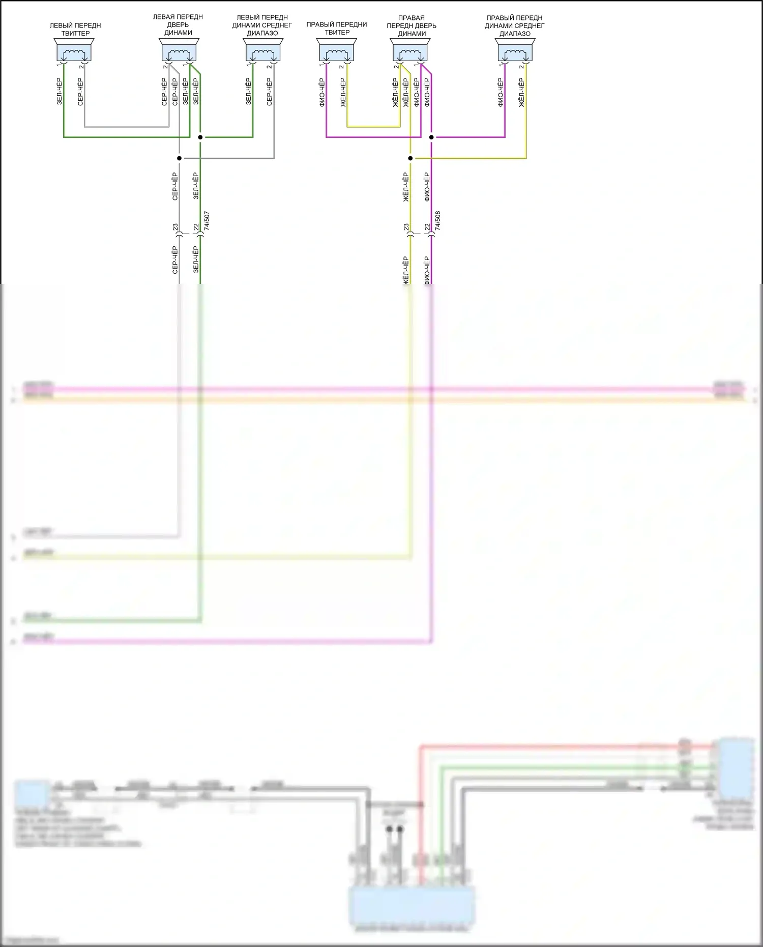 V60 Cross Country Volvo I (2014-2018): Электросхема магнитолы, премиум иху (2 из 3) 