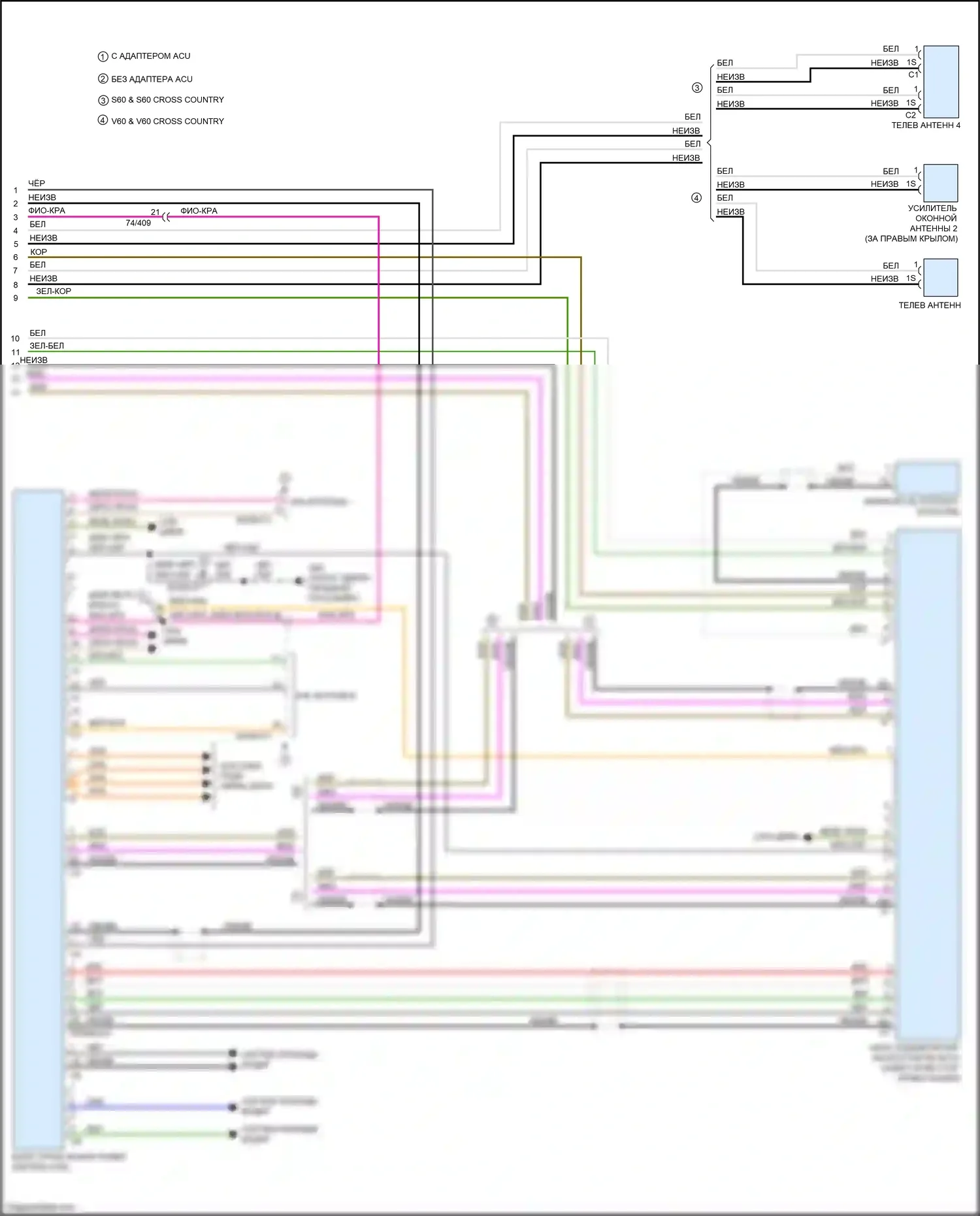 V60 Cross Country Volvo I (2014-2018): Электросхема, премиум iam (3 из 3) 