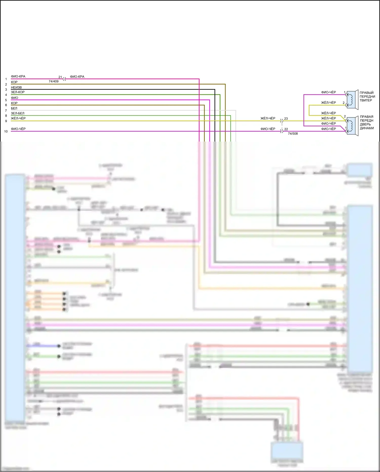 V60 Cross Country Volvo I (2014-2018): Магнитола электросхема, базовая (3 из 3) 