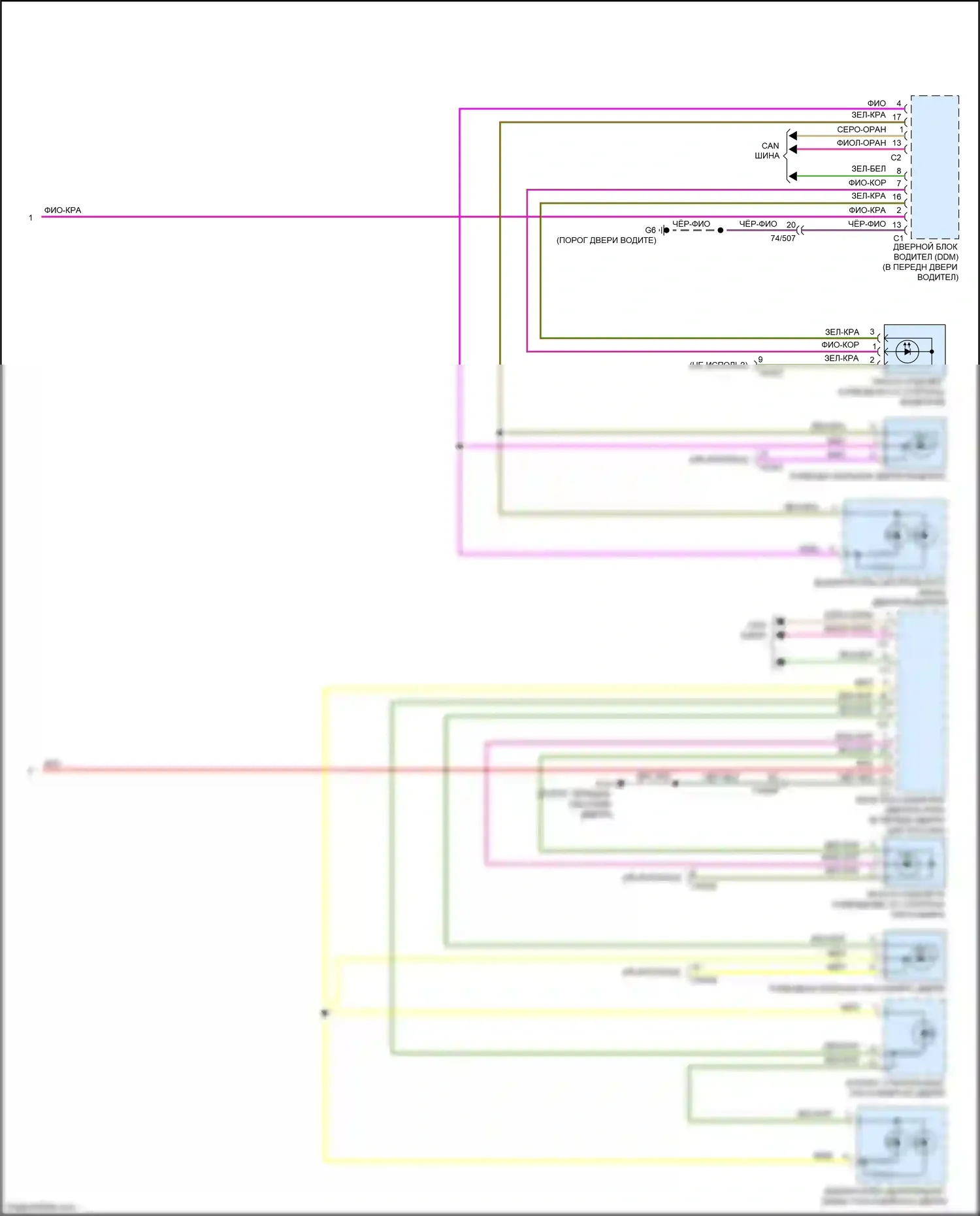 V60 Cross Country Volvo I (2014-2018): Электросхема подсветки приборной панели (2 из 2) 