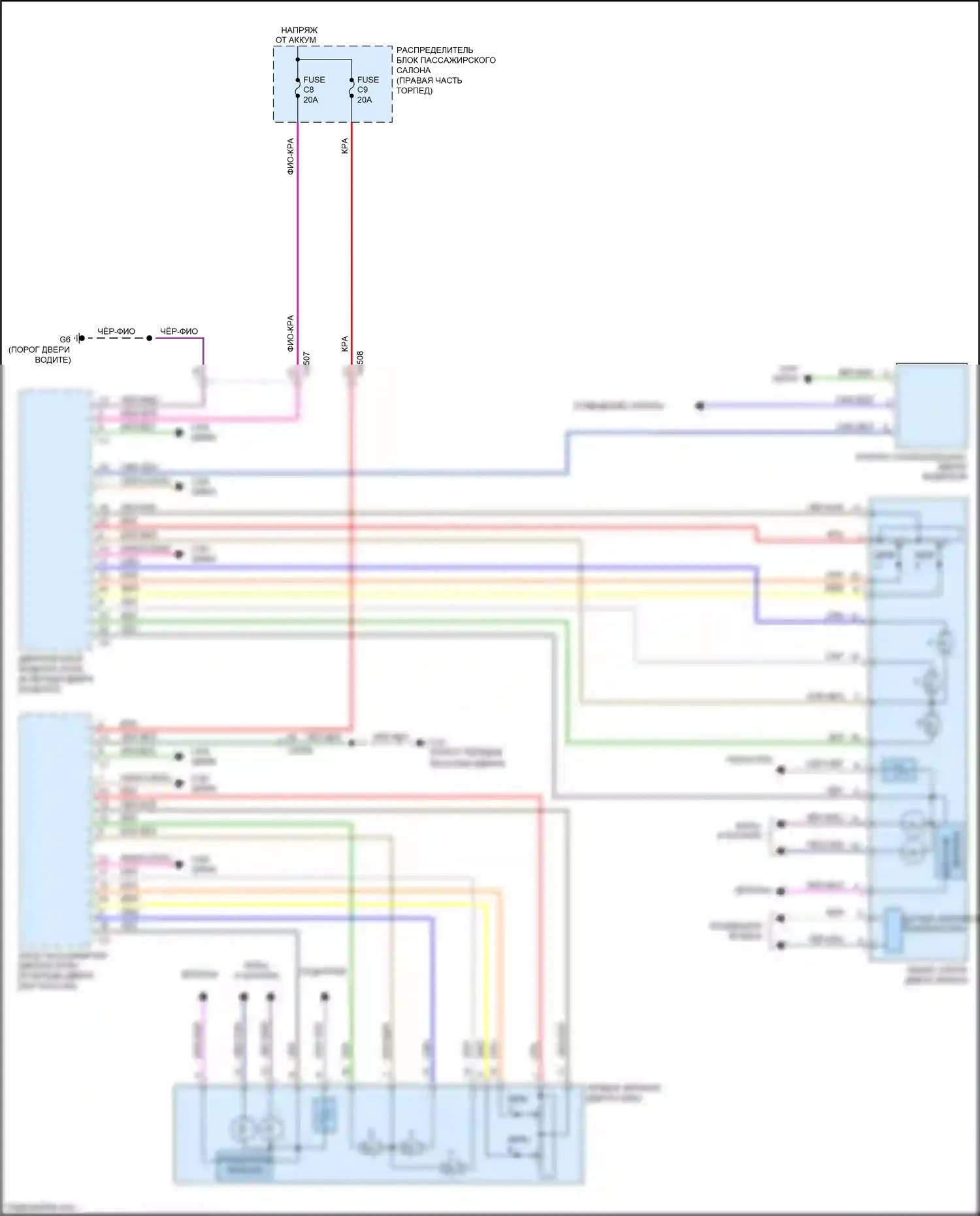 V60 Cross Country Volvo I (2014-2018): Электросхема зеркал памяти 