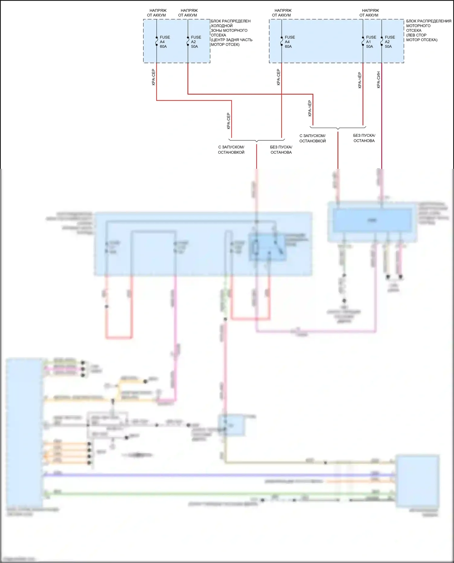 V60 Cross Country Volvo I (2014-2018): Электросхема камеры переднего вида 