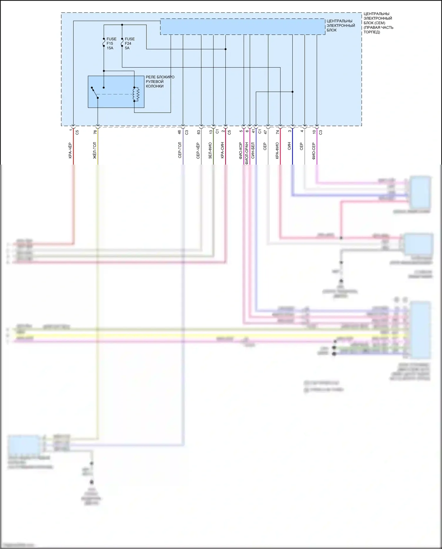 V60 Cross Country Volvo I (2014-2018): Электросхема стартера, без системы старт-стоп (2 из 2) 