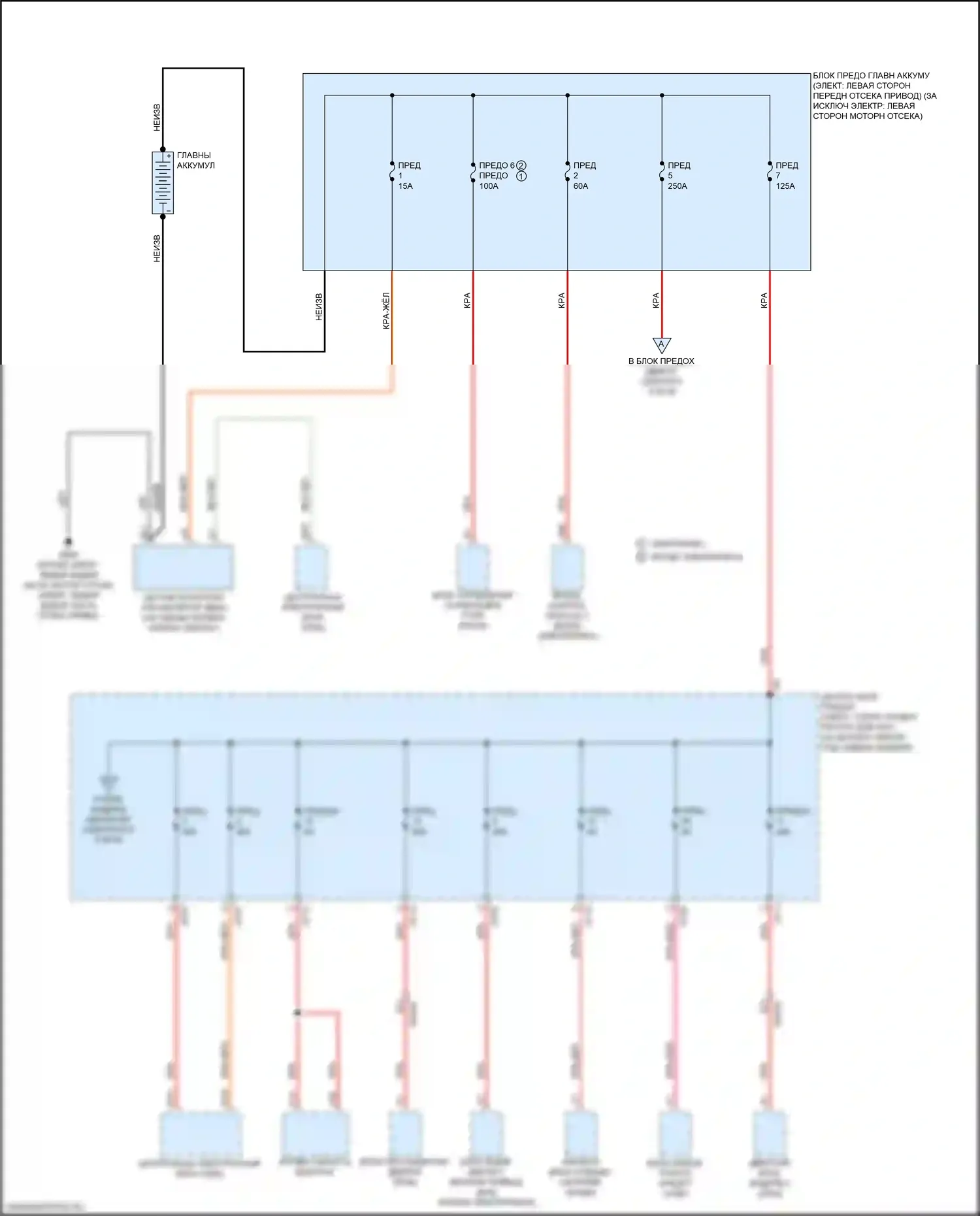 XC40 Volvo I рестайлинг (2022-2024): Электросхема блока предохранителей реле (1 из 8) 