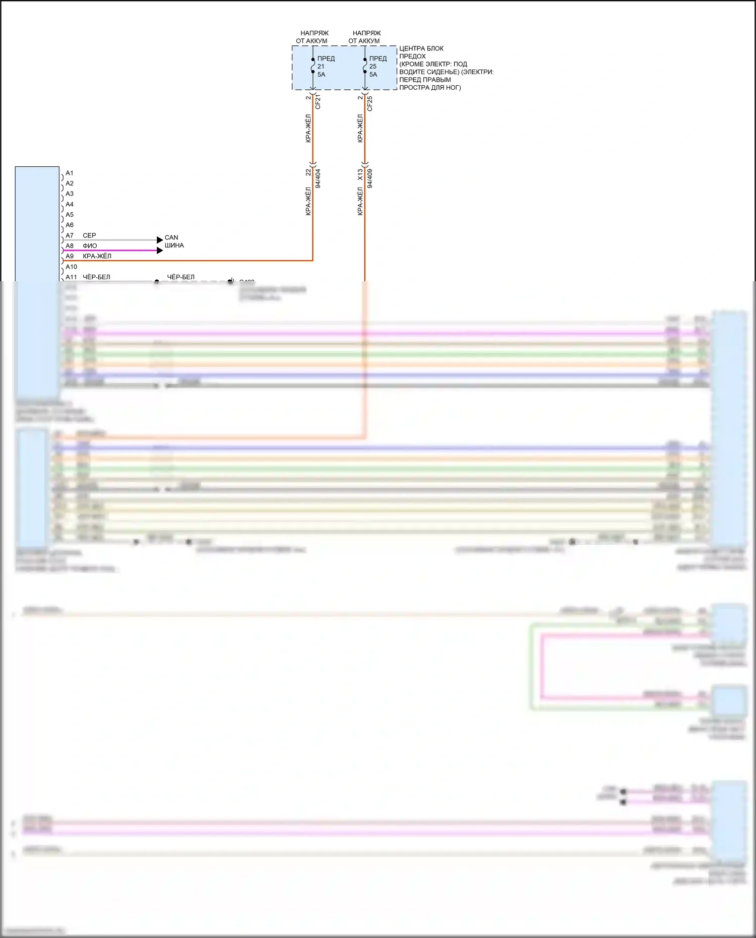 XC40 Volvo I рестайлинг (2022-2024): Электросхема системы информации о водителе (2 из 2) 