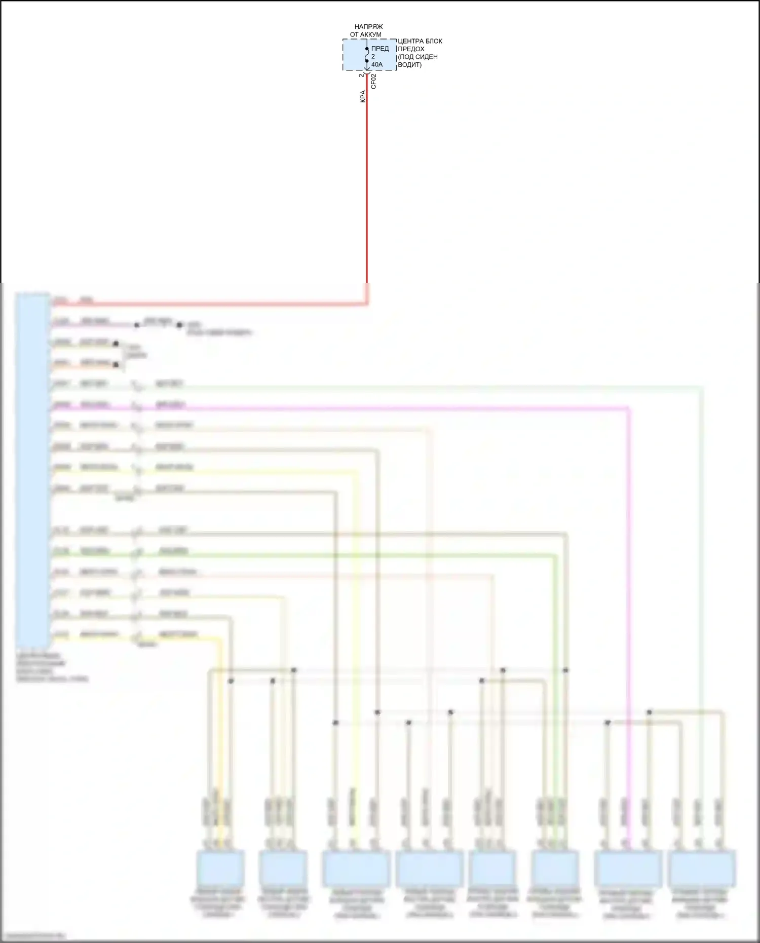 XC40 Volvo I рестайлинг (2022-2024): Электросхема парктроника, кроме электрической 