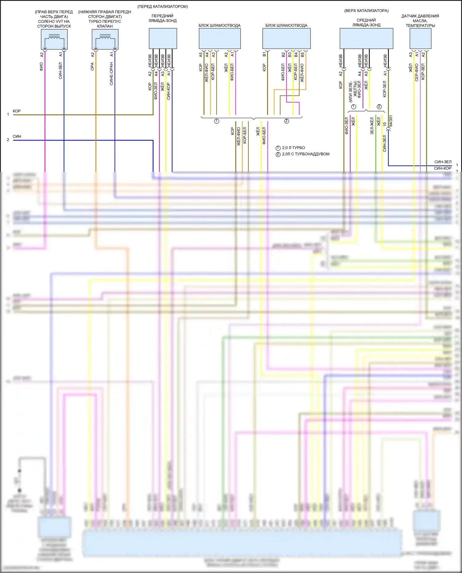 XC60 Volvo II рестайлинг (2021-2024): Электросхема двигателя 2,0л с турбонаддувом (2 из 7) 