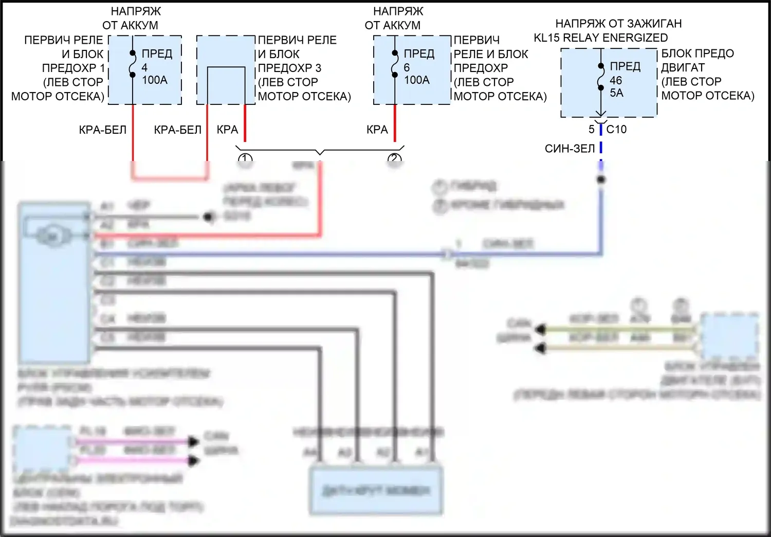 XC60 Volvo II рестайлинг (2021-2024): Электросхема электроусилителя руля 