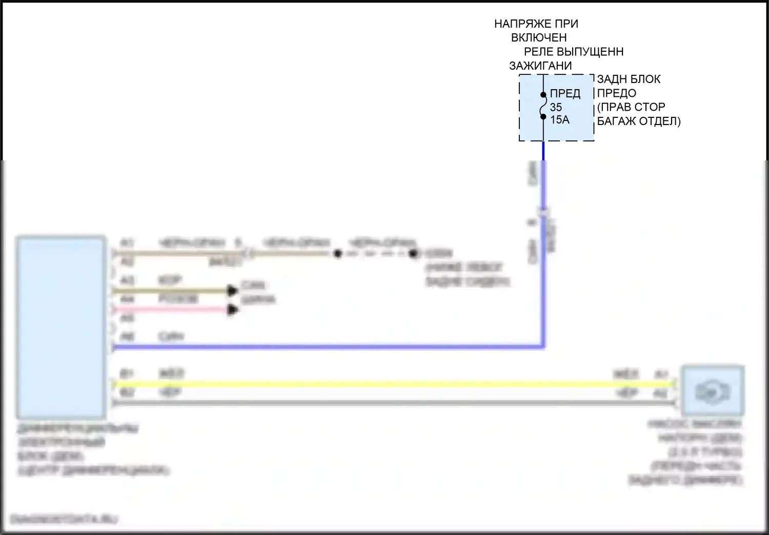 XC60 Volvo II рестайлинг (2021-2024): Электросхема awd 