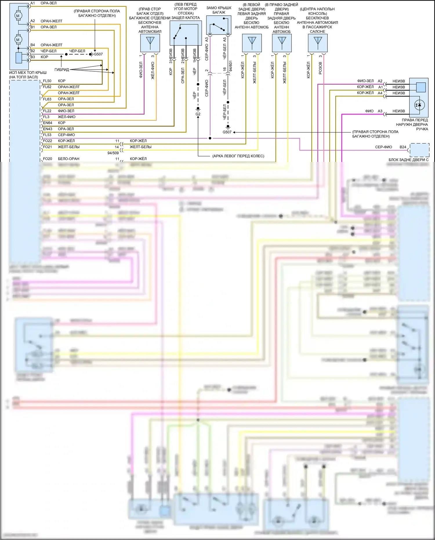 XC60 Volvo II рестайлинг (2021-2024): Электросхема центрального замка (2 из 2) 