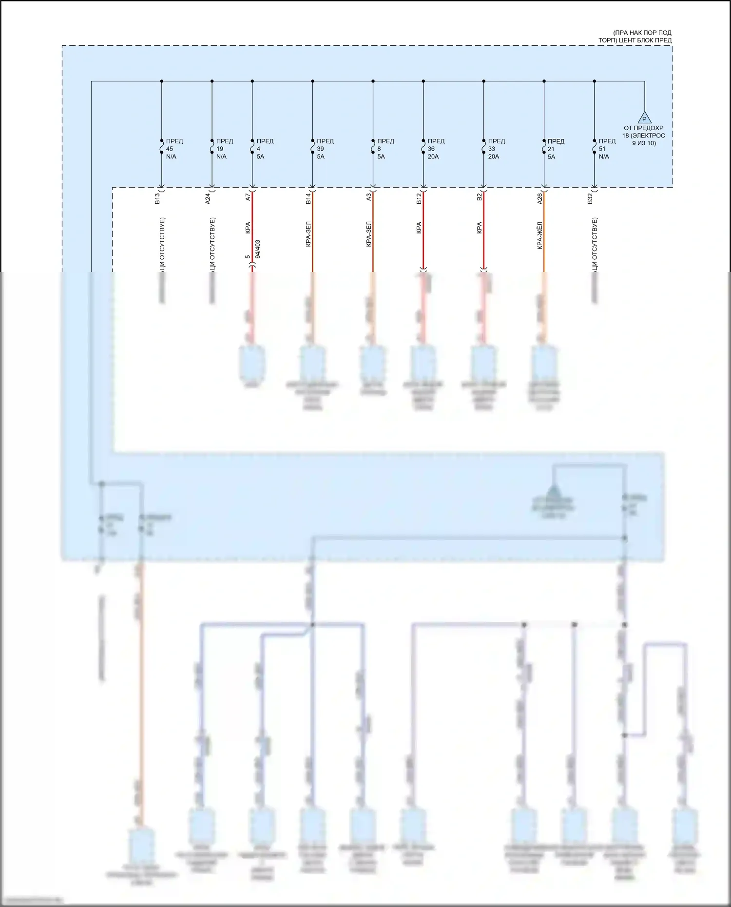 XC60 Volvo II (2017-2021): Электросхема блока предохранителей реле, кроме гибридного (10 из 10) 