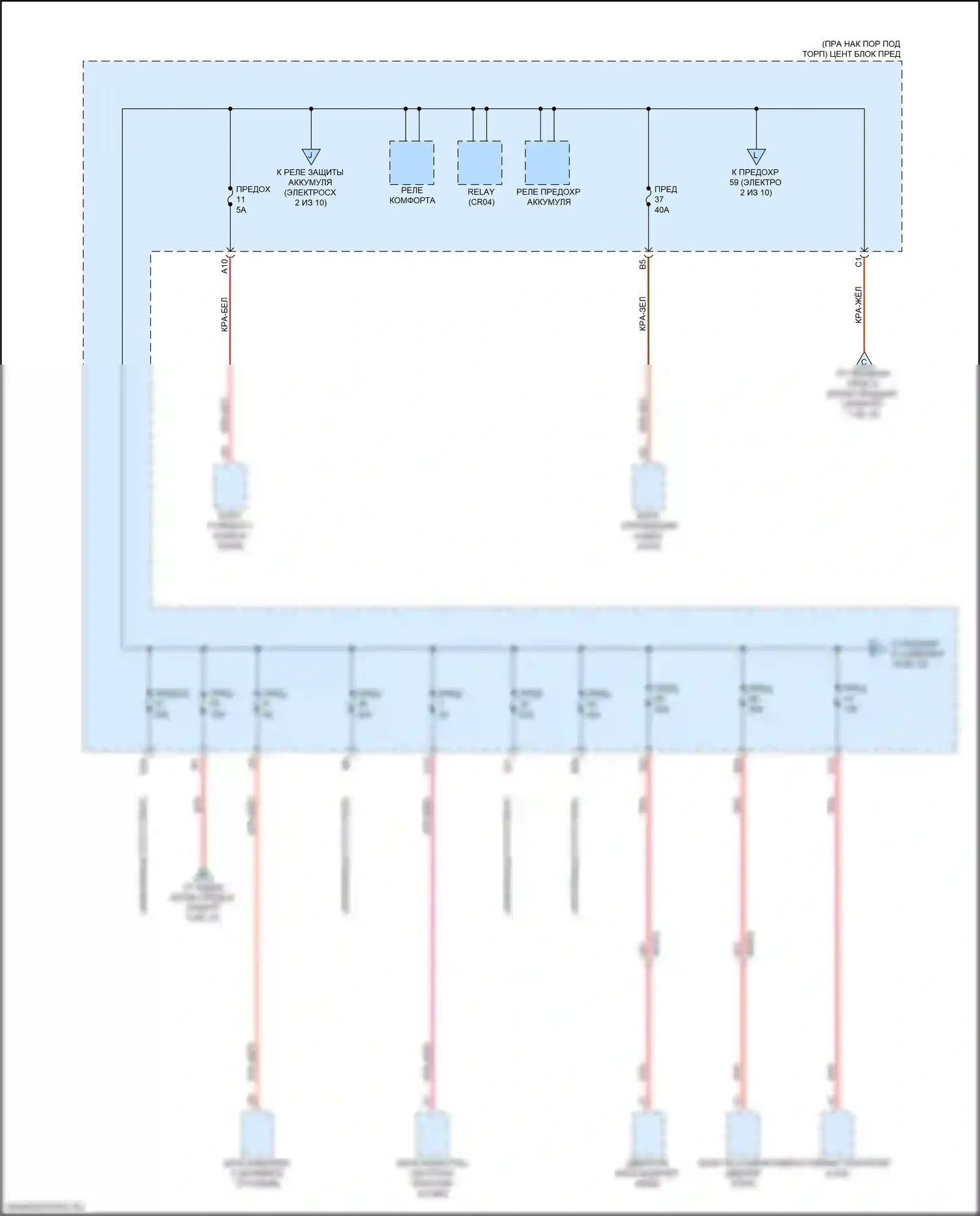 XC60 Volvo II (2017-2021): Электросхема блока предохранителей реле, кроме гибридного (9 из 10) 