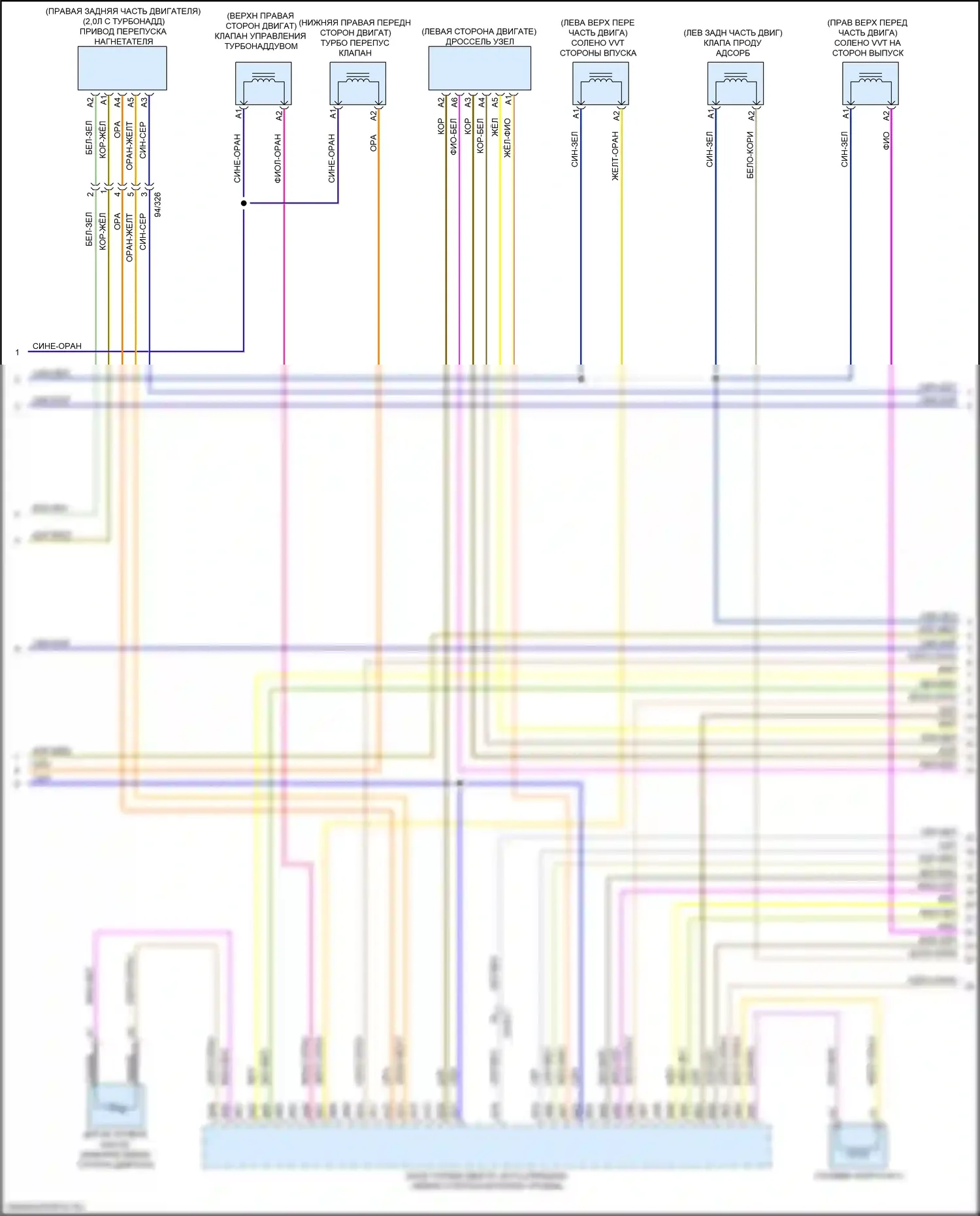 XC60 Volvo II (2017-2021): Электросхема двигателя 2,0л с турбонаддувом (4 из 6) 