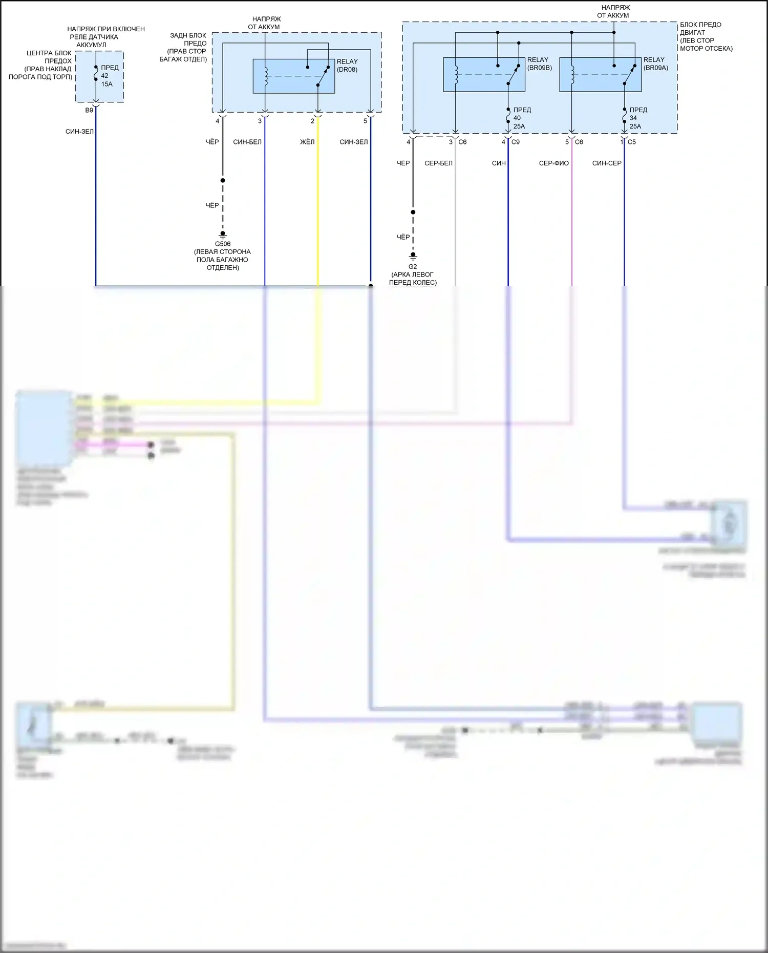 XC60 Volvo II (2017-2021): Электросхема задних дворников и омывателей 