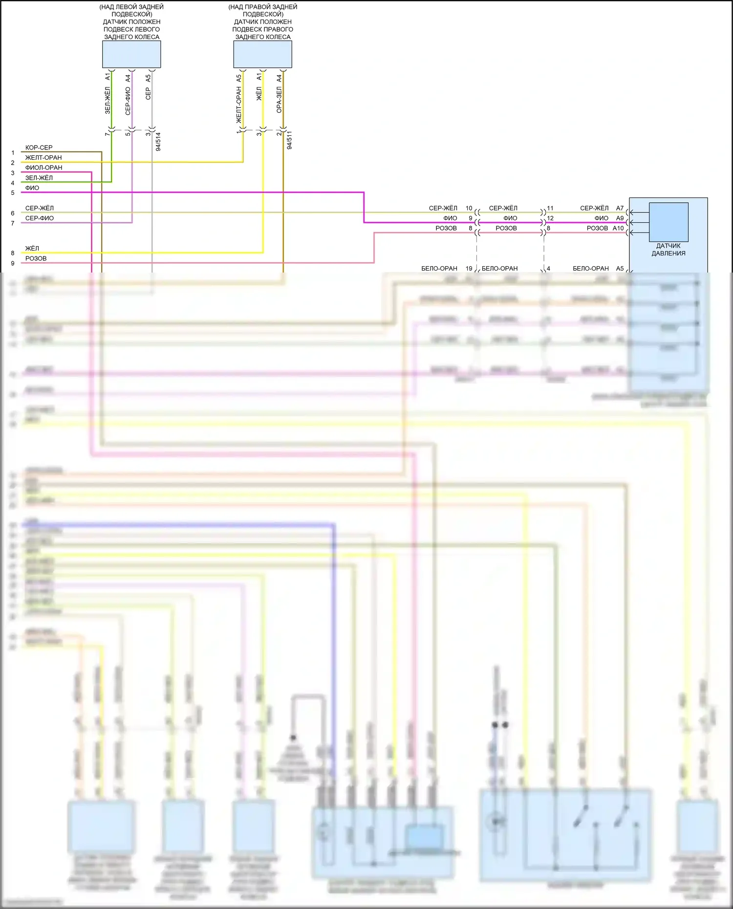 XC60 Volvo II (2017-2021): Электросхема электронной подвески, гибридная (2 из 2) 