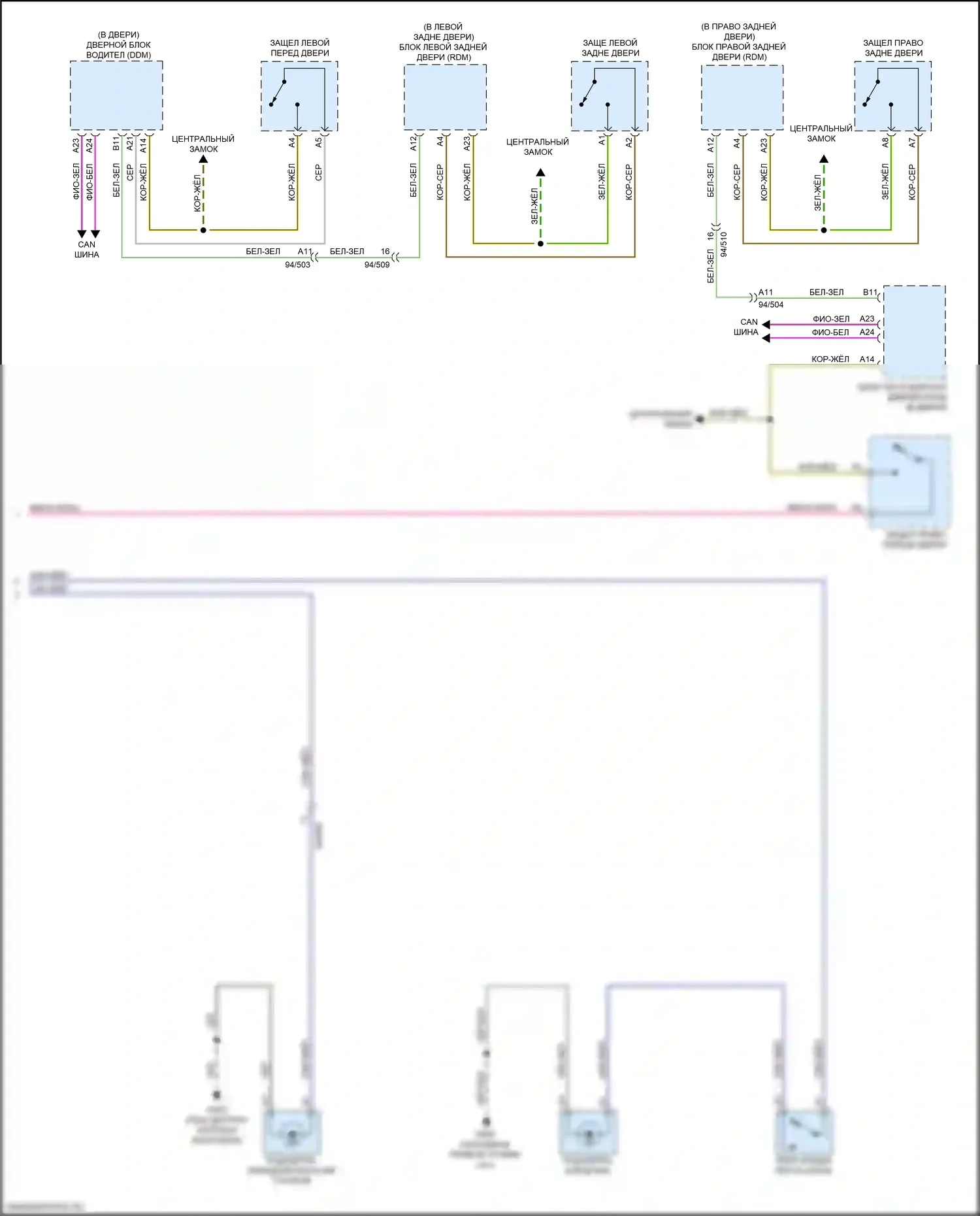 XC60 Volvo II (2017-2021): Электросхема освещения салона (3 из 3) 