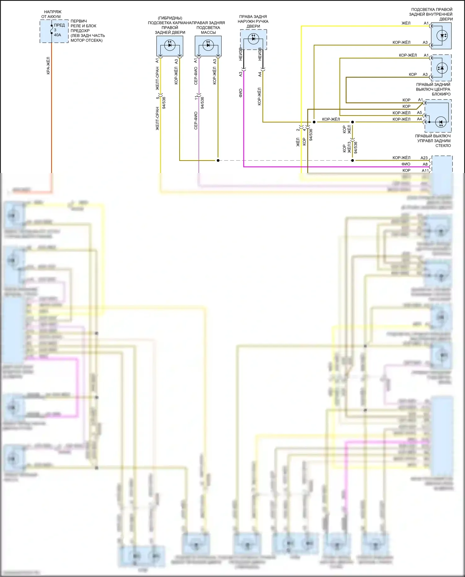 XC60 Volvo II (2017-2021): Электросхема подсветки приборной панели (3 из 3) 