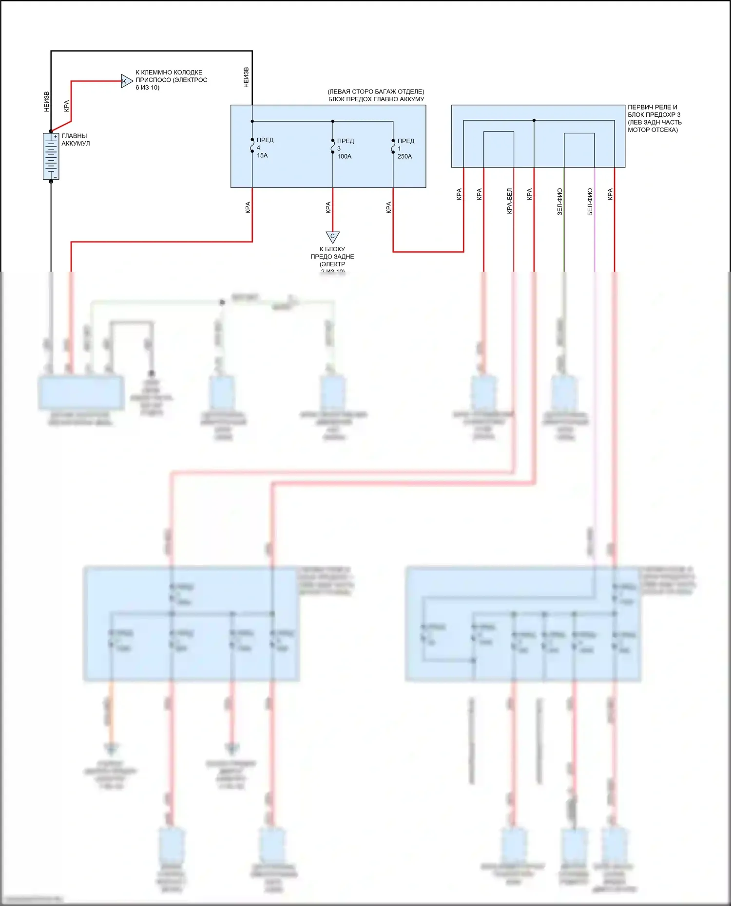 XC90 Volvo II рестайлинг (2019-2024): Электросхема блока предохранителей реле, гибридного (1 из 10) 