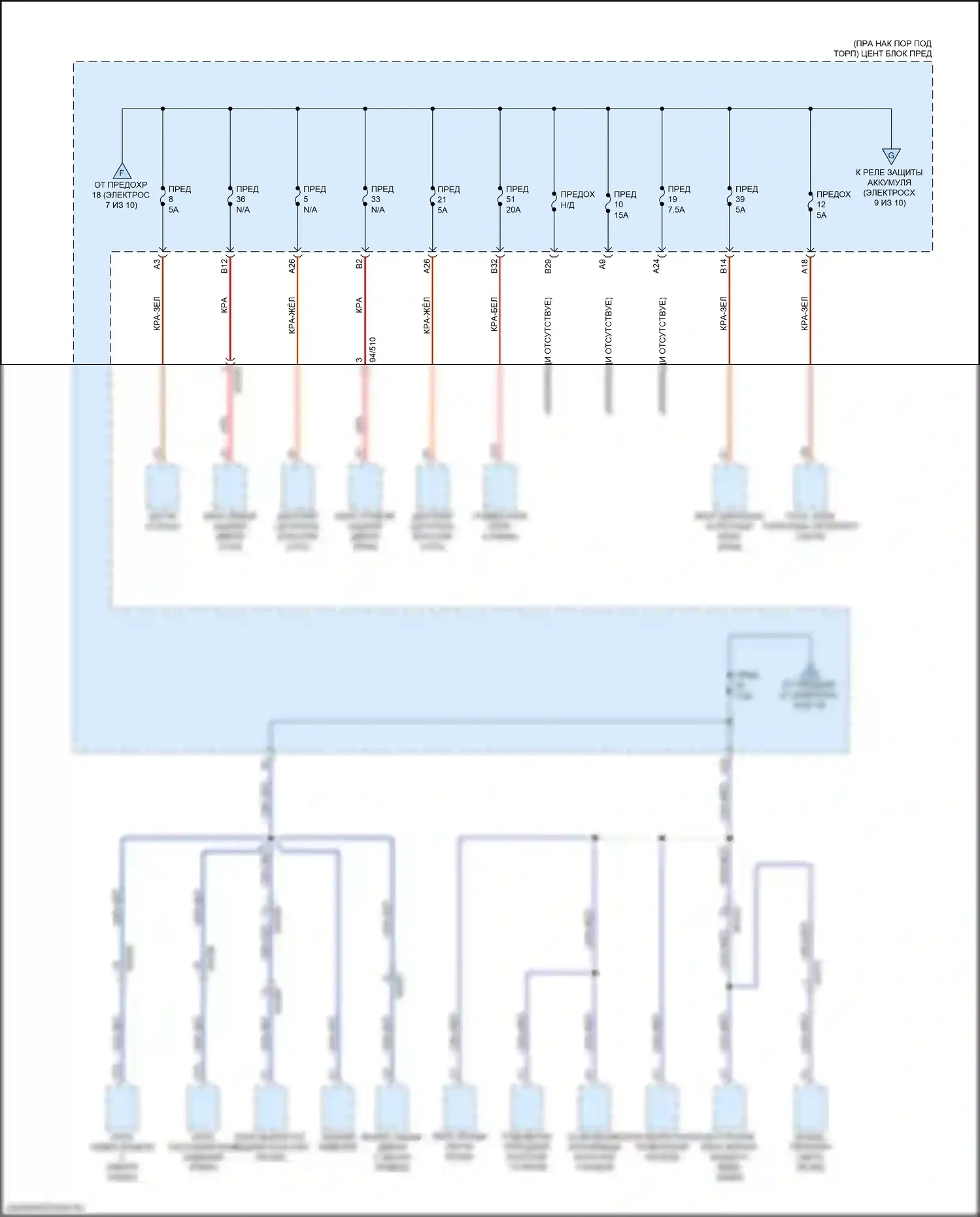 XC90 Volvo II рестайлинг (2019-2024): Электросхема блока предохранителей реле, гибридного (8 из 10) 
