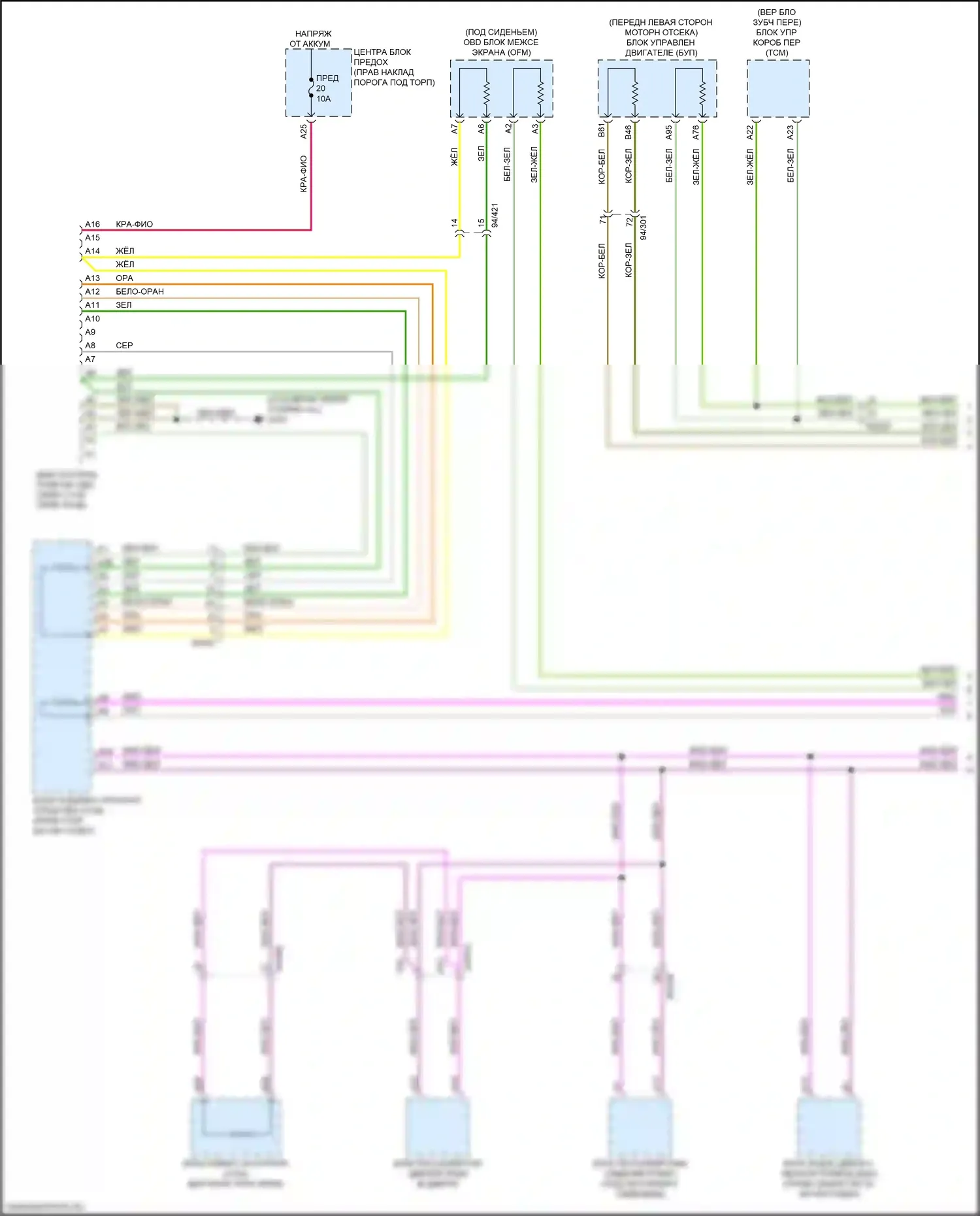 XC90 Volvo II рестайлинг (2019-2024): Can шина электросхема, за исключением гибридной (1 из 3) 