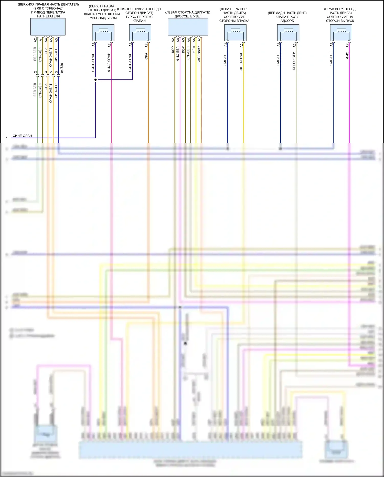 XC90 Volvo II рестайлинг (2019-2024): Электросхема двигателя 2,0л с турбонаддувом (4 из 6) 