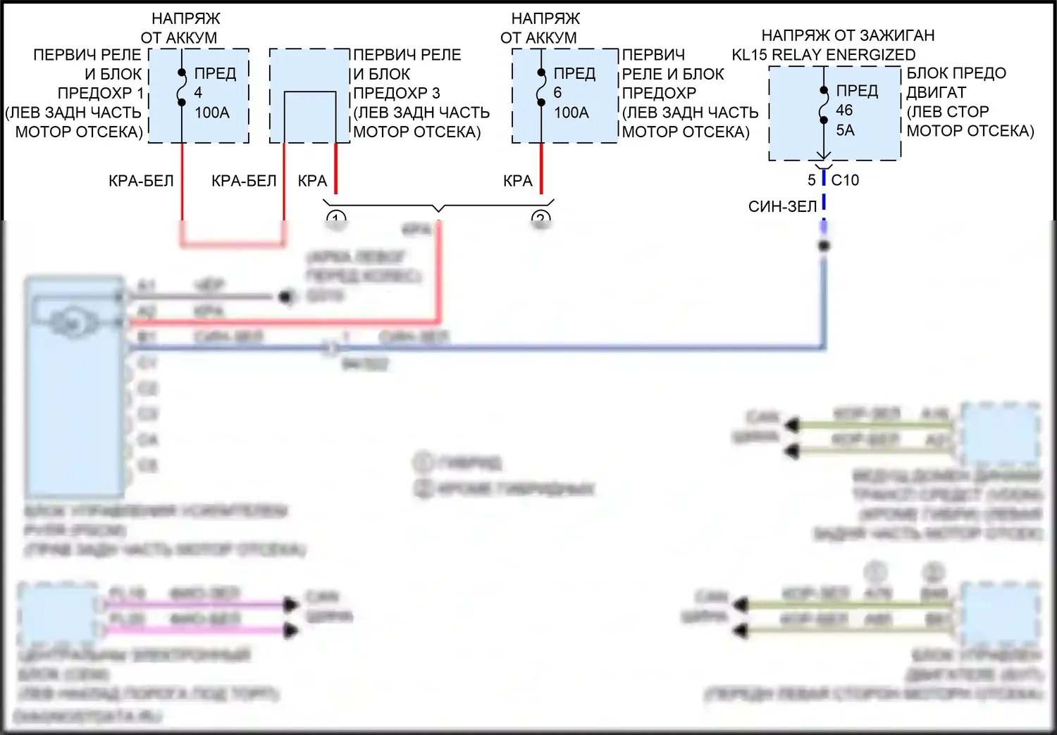 XC90 Volvo II рестайлинг (2019-2024): Электросхема электроусилителя руля 