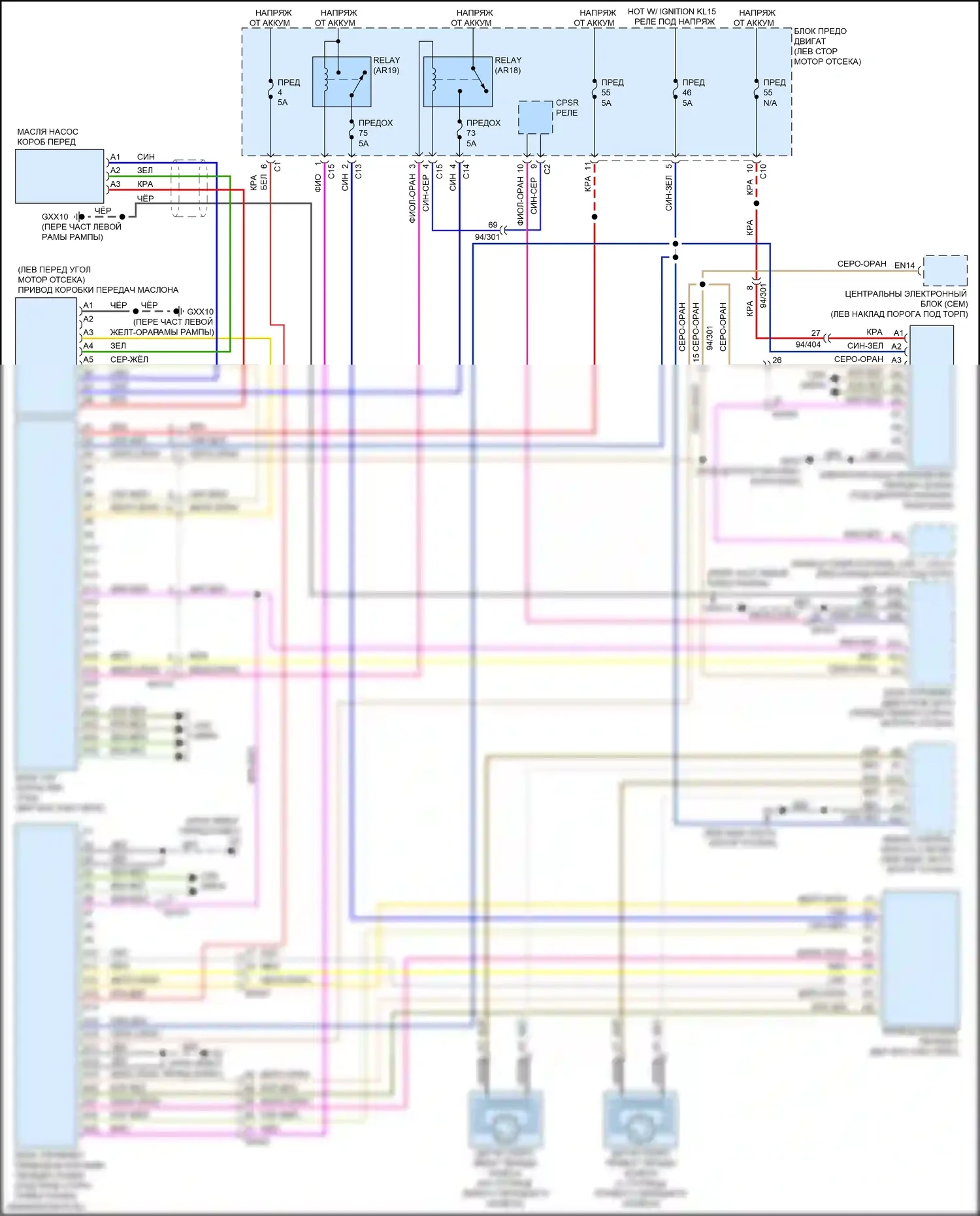 XC90 Volvo II рестайлинг (2019-2024): Электросхема коробки передач, гибрид 