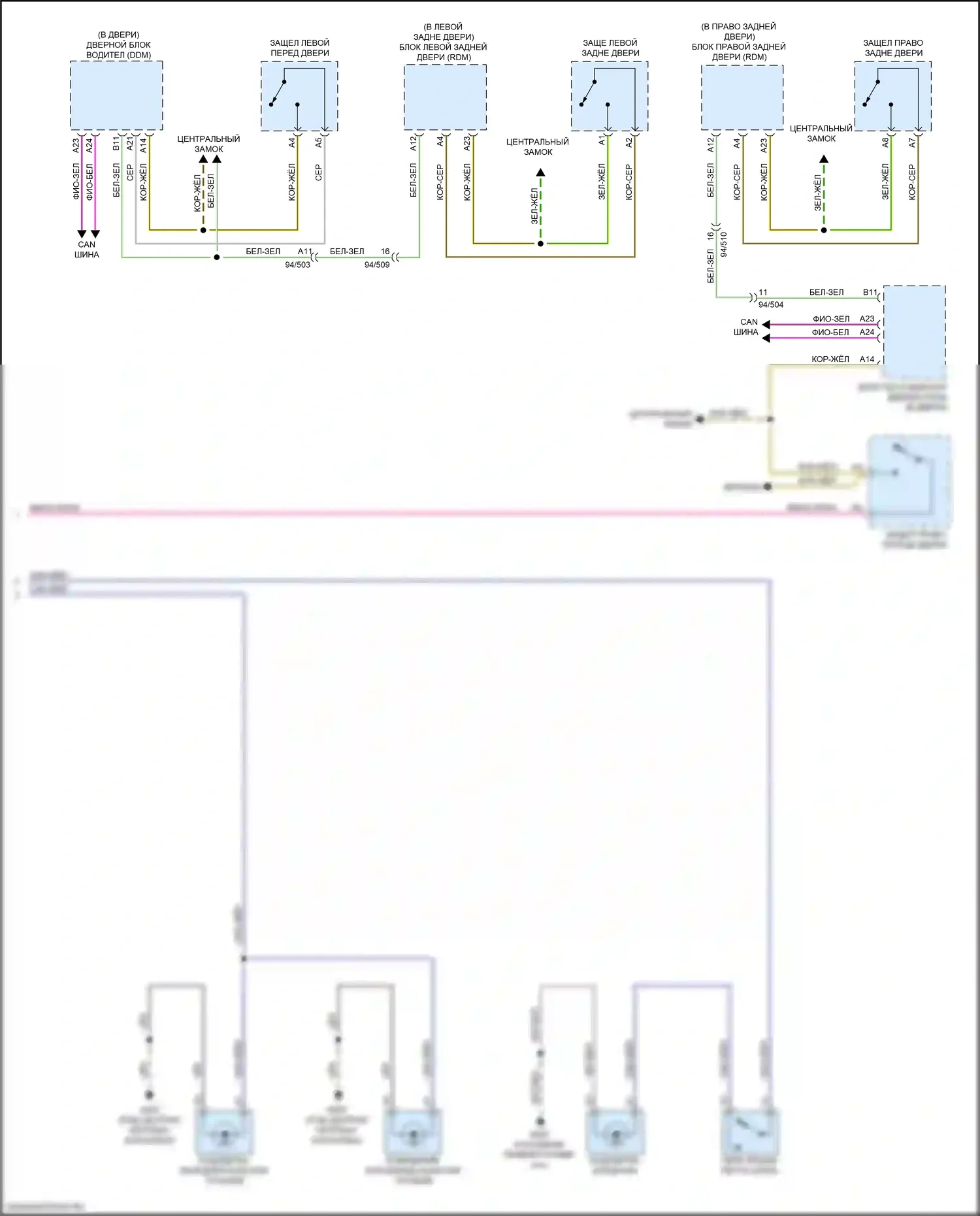 XC90 Volvo II рестайлинг (2019-2024): Электросхема освещения салона (3 из 3) 