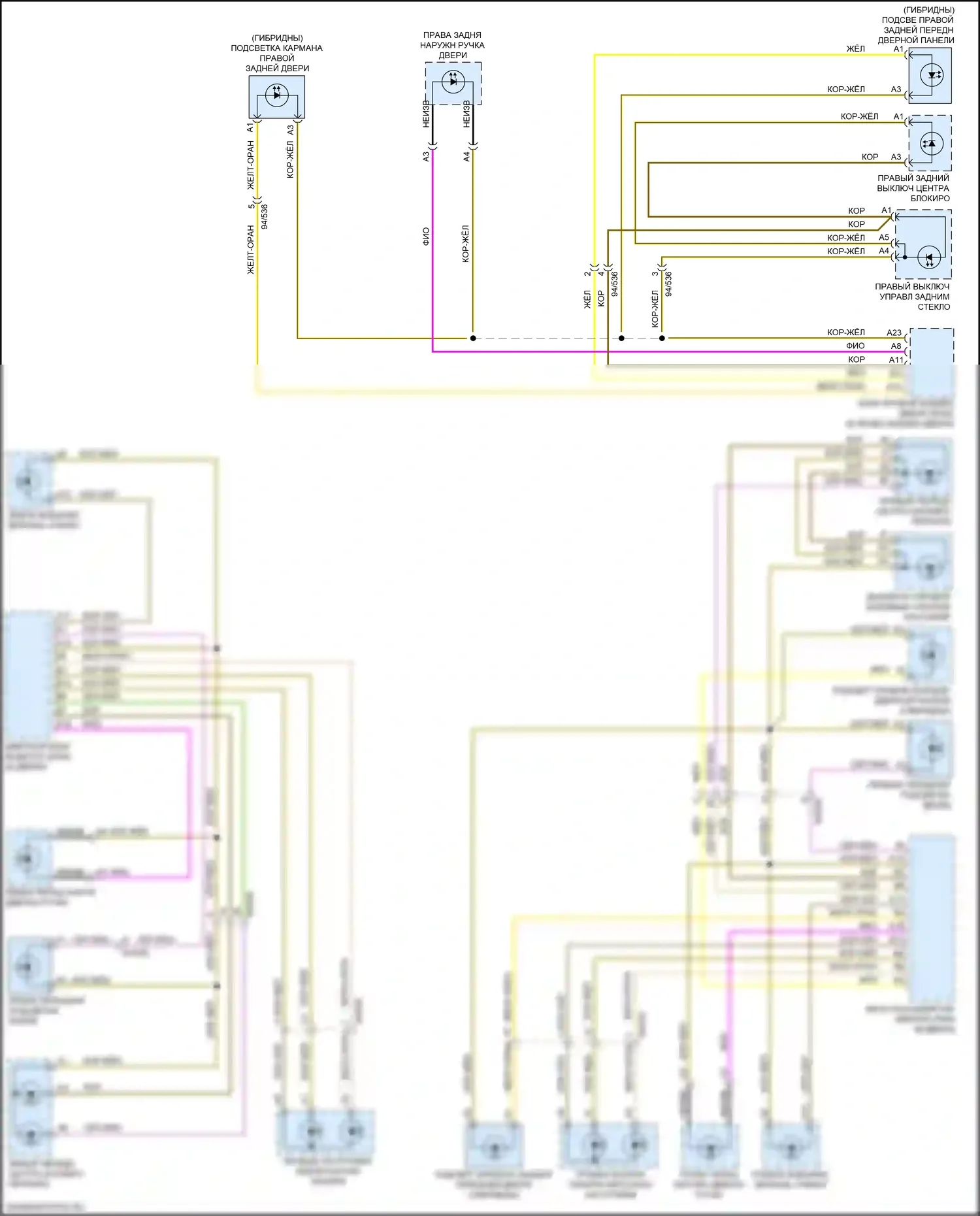 XC90 Volvo II рестайлинг (2019-2024): Электросхема подсветки приборной панели (3 из 3) 