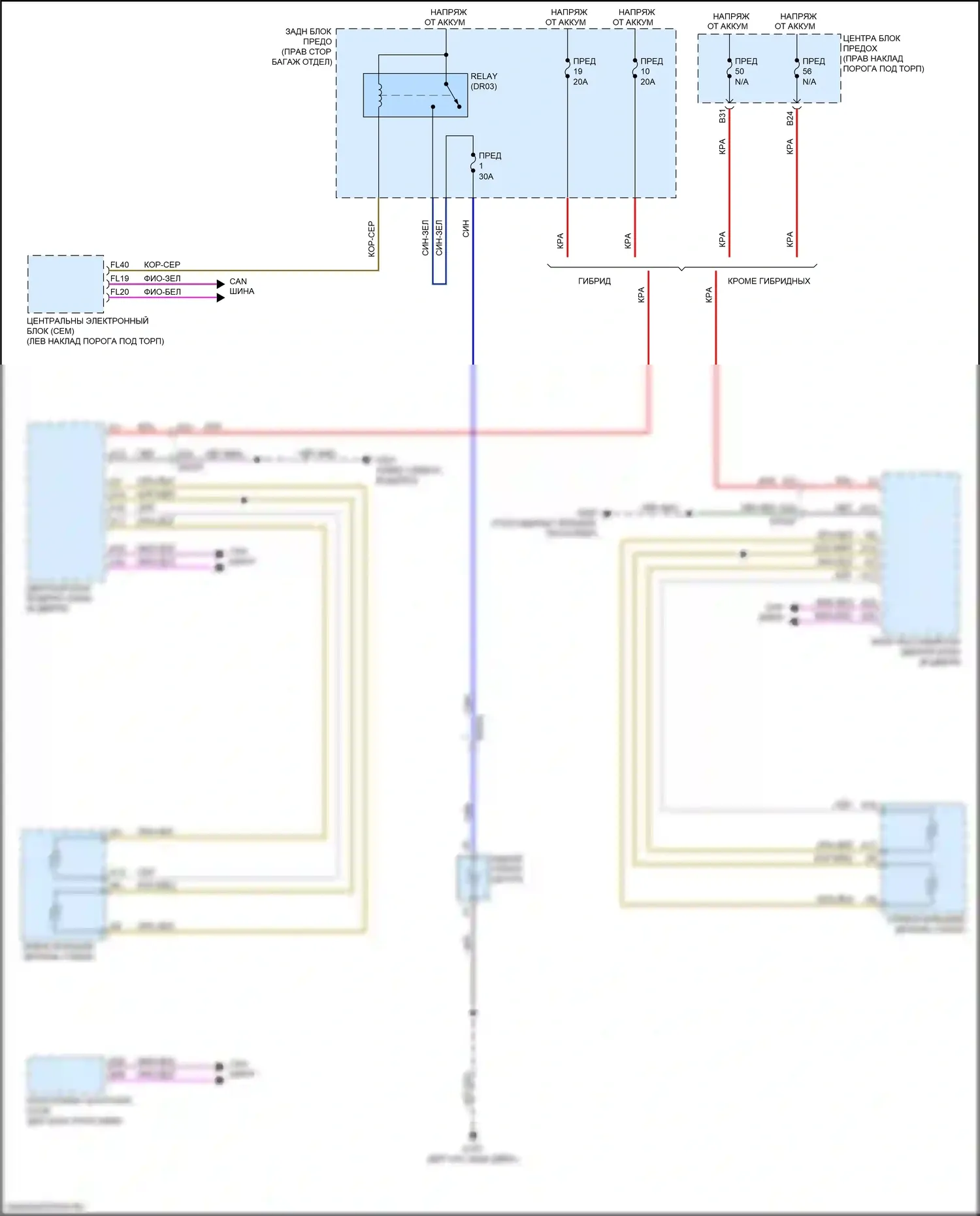 XC90 Volvo II рестайлинг (2019-2024): Электросхема подогрева стекол 