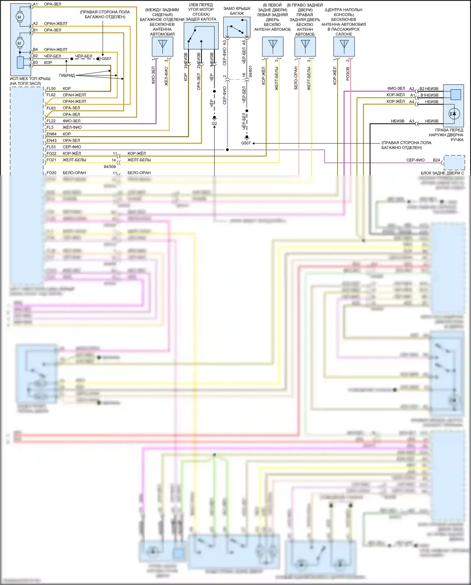 XC90 Volvo II рестайлинг (2019-2024): Сигнализации электросхема (2 из 2) 