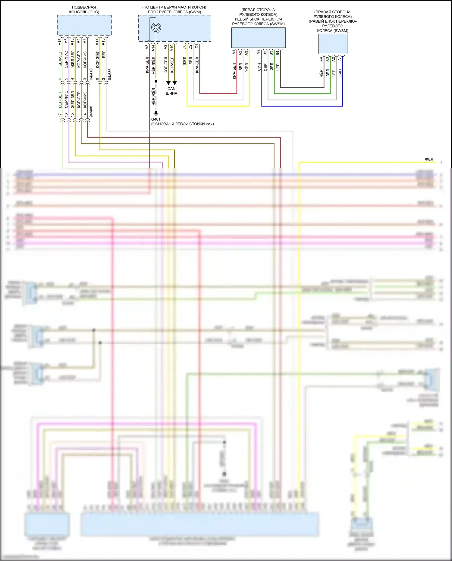 XC90 Volvo II рестайлинг (2019-2024): Электросхема навигации (2 из 6) 