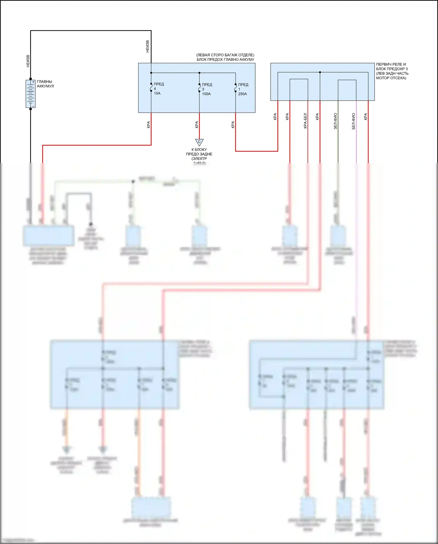 XC90 Volvo II (2014-2019): Электросхема блока предохранителей реле, гибридного (1 из 9) 