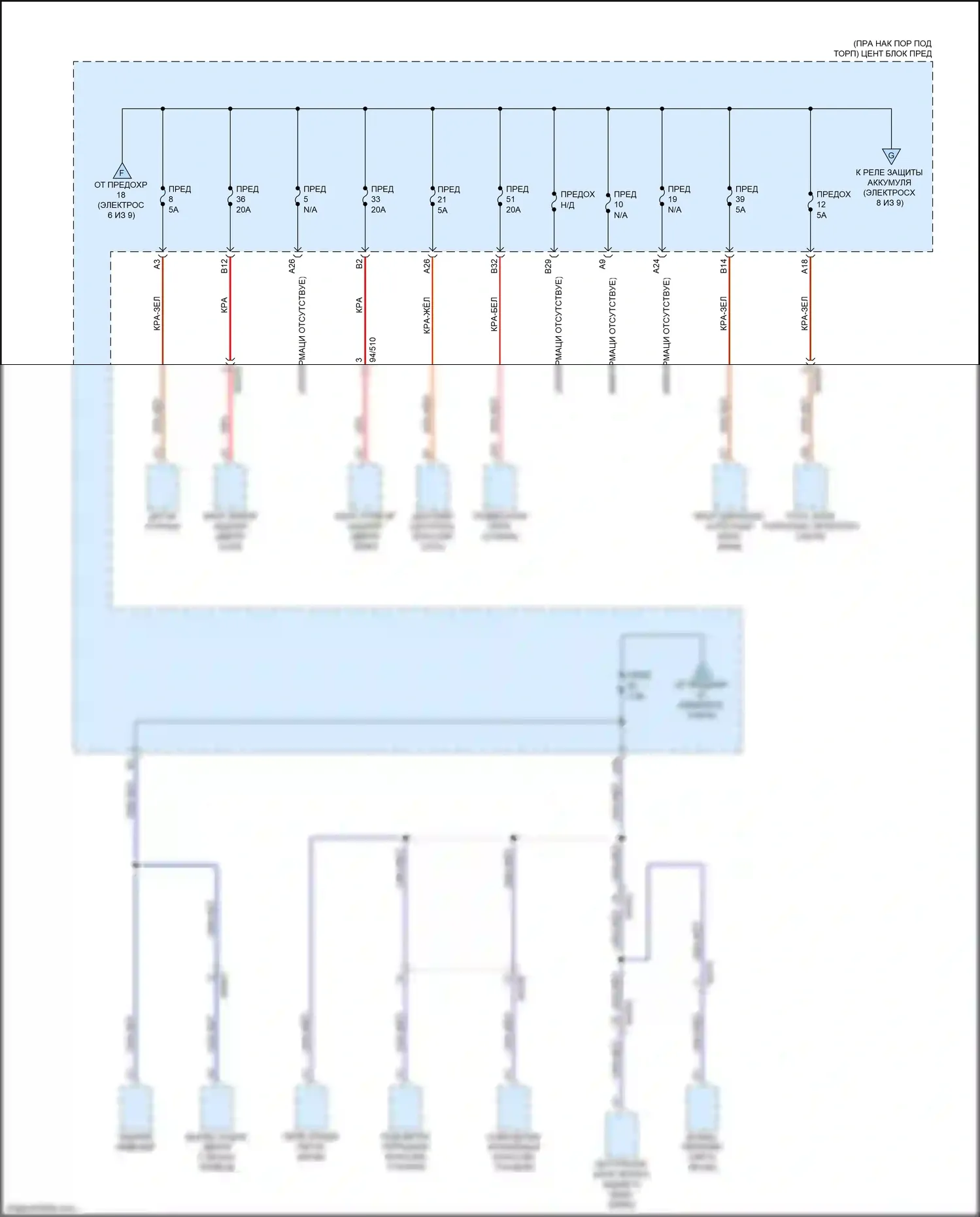 XC90 Volvo II (2014-2019): Электросхема блока предохранителей реле, гибридного (7 из 9) 